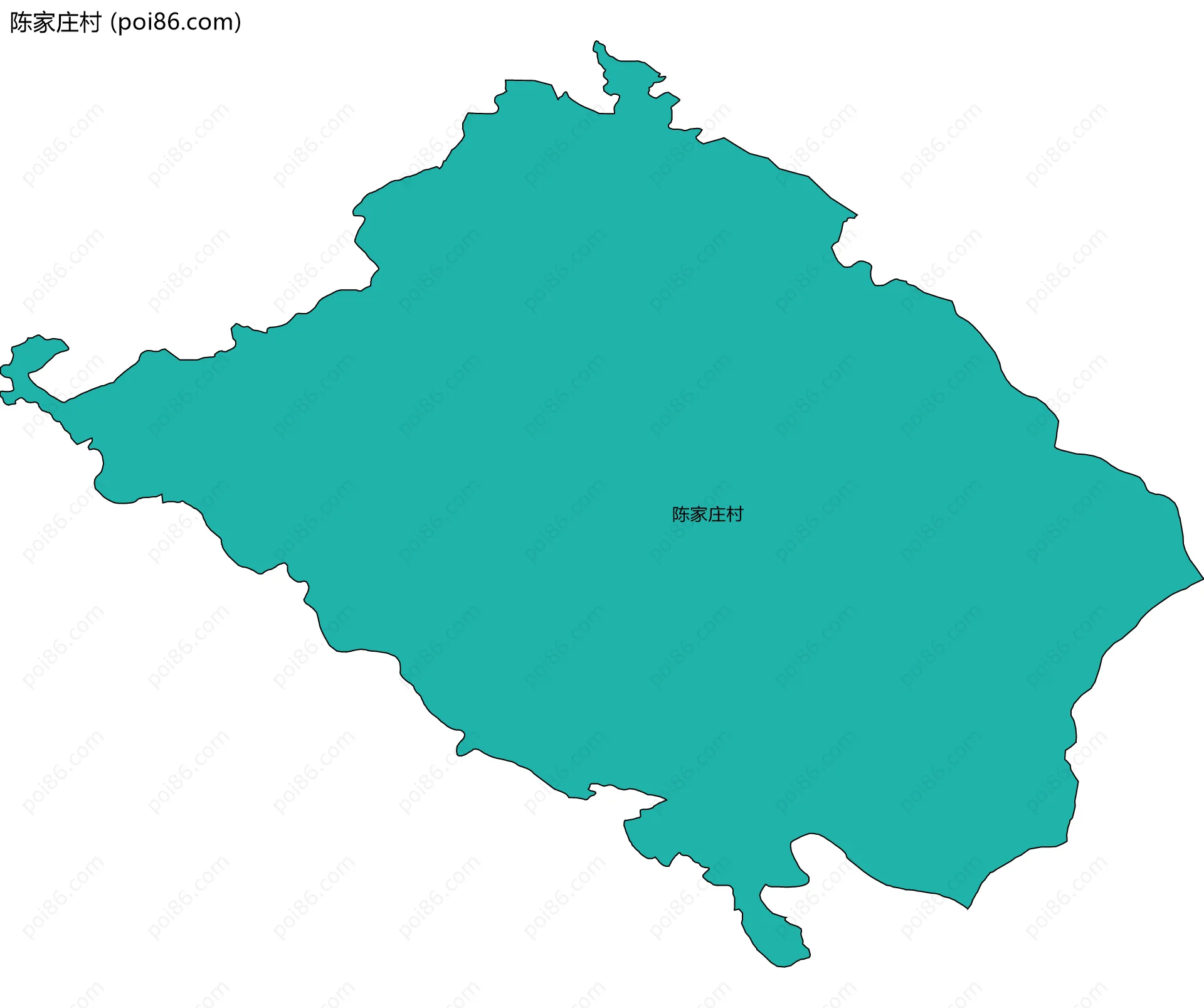 陈家庄村边界地图