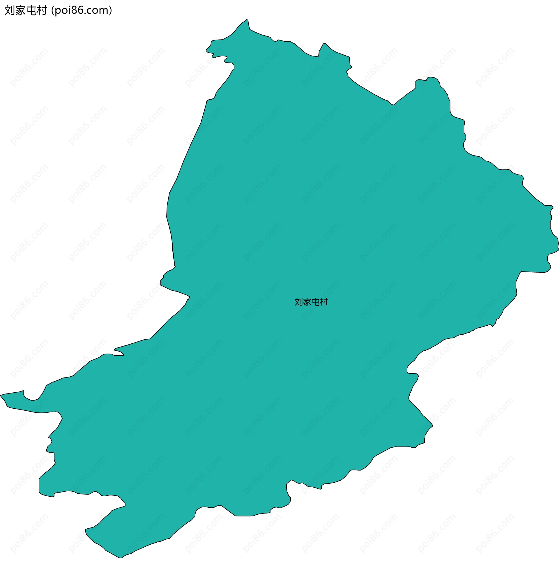 刘家屯村边界地图