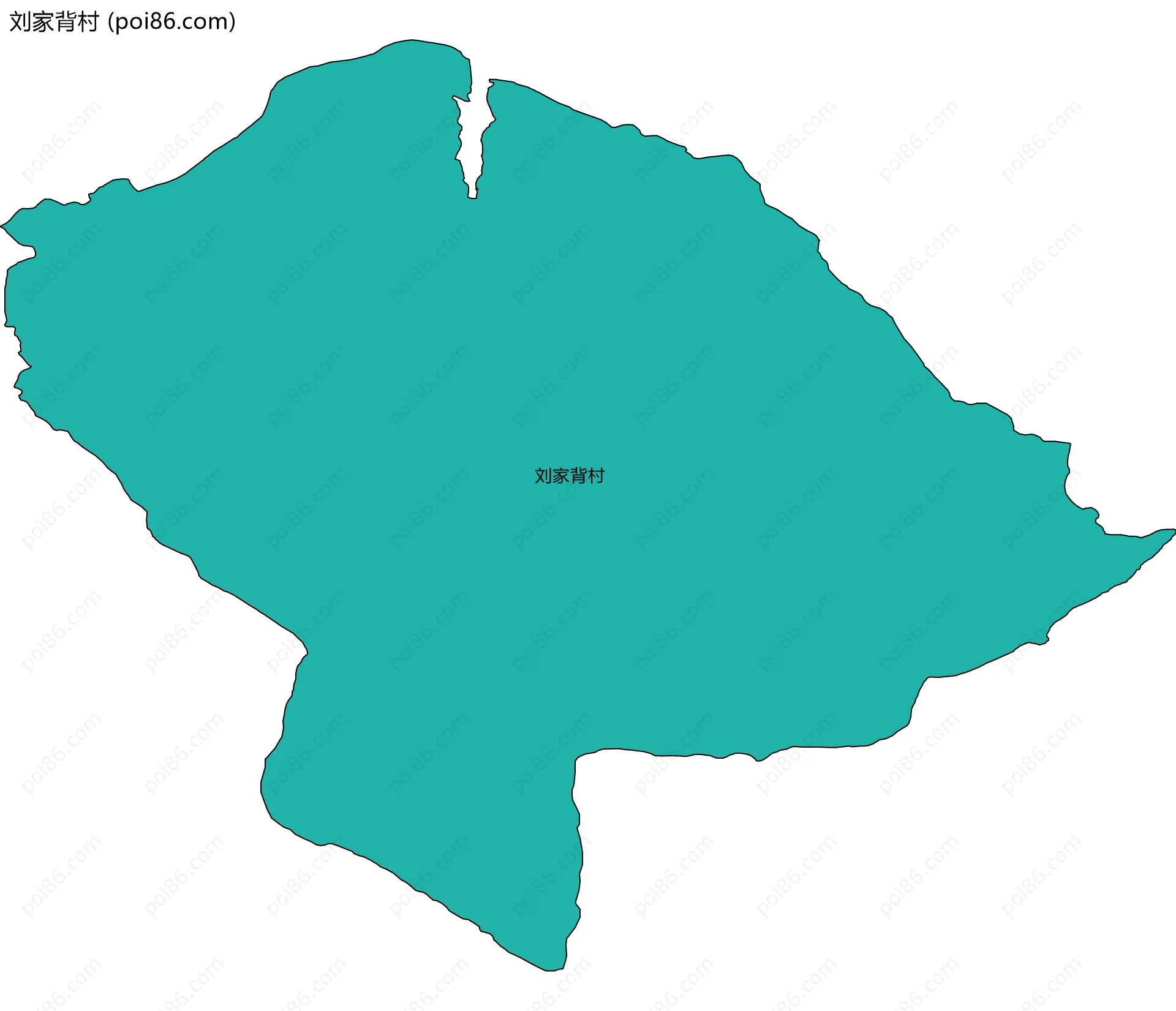 刘家背村边界地图
