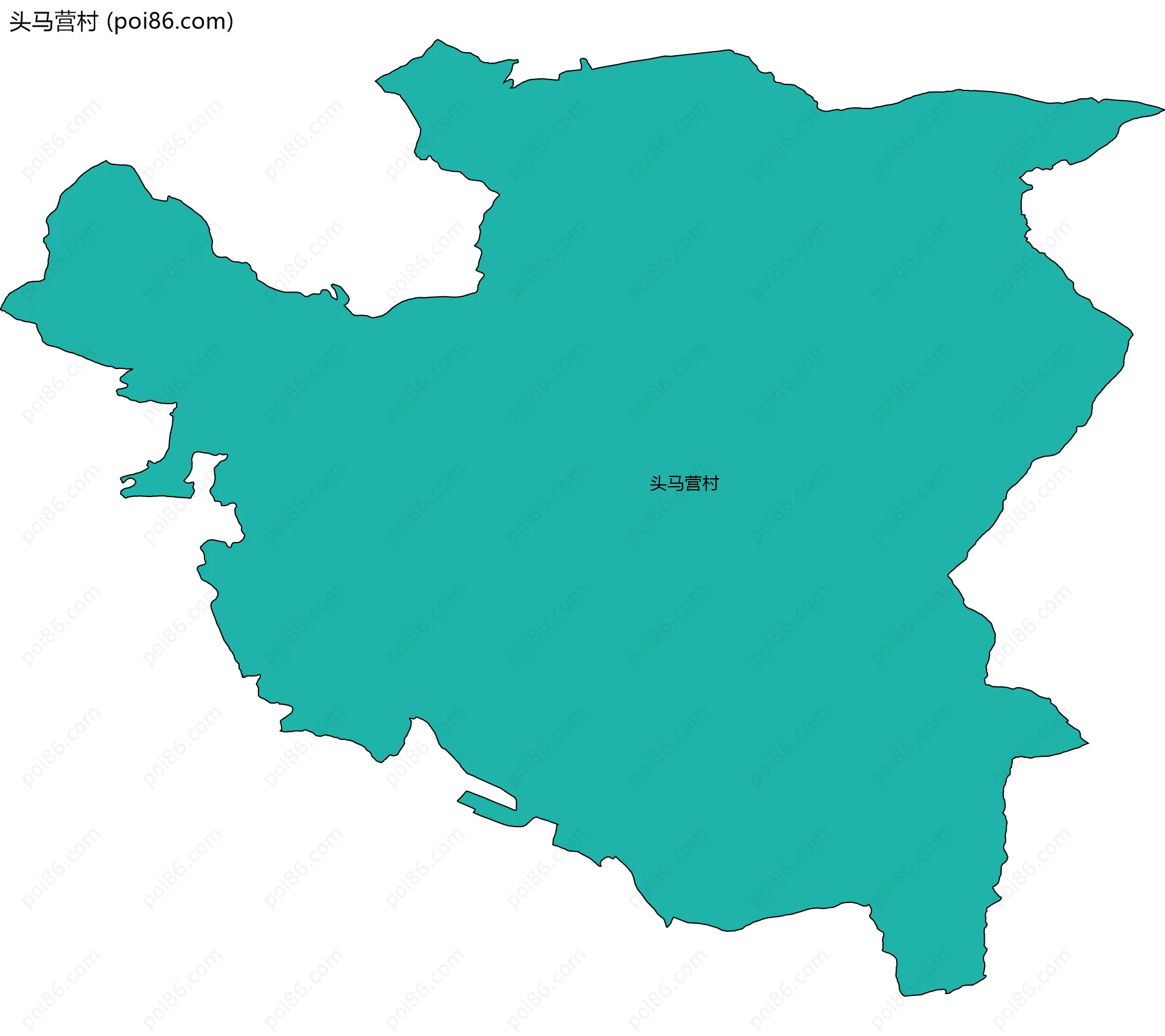 头马营村边界地图