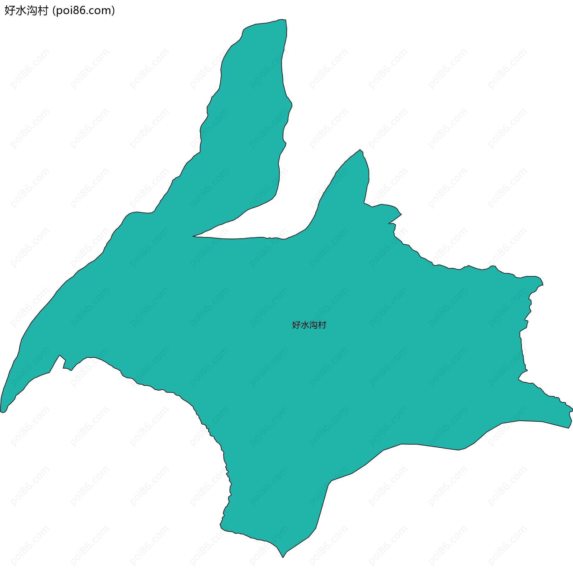 好水沟村边界地图