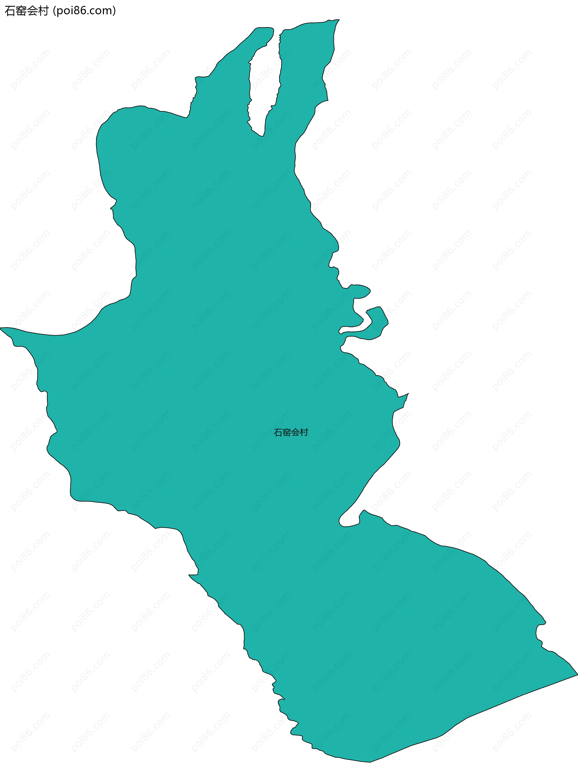 石窑会村边界地图