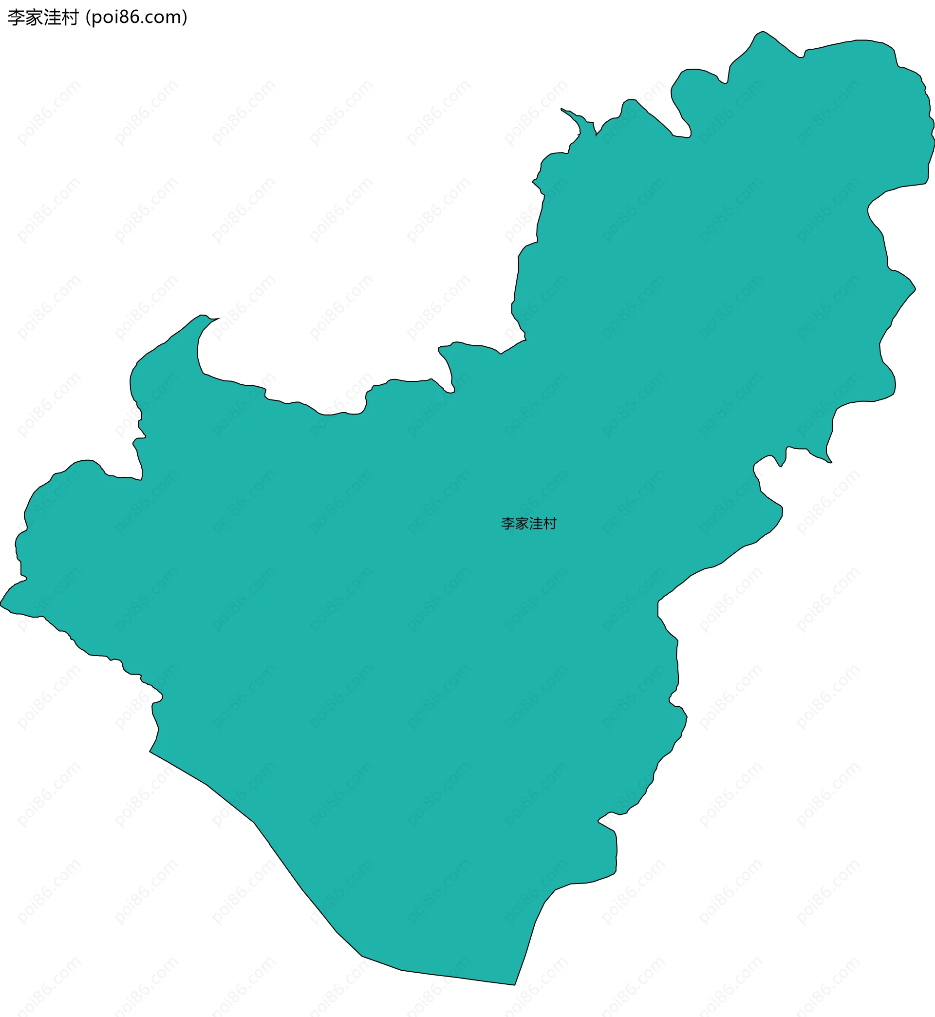 李家洼村边界地图