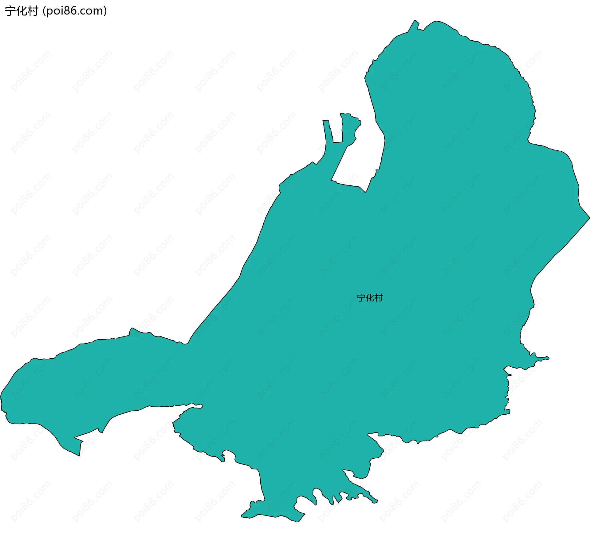 宁化村边界地图