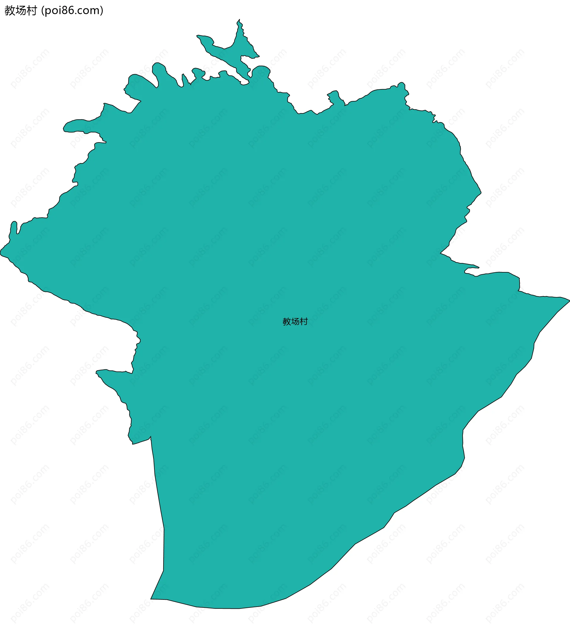 教场村边界地图