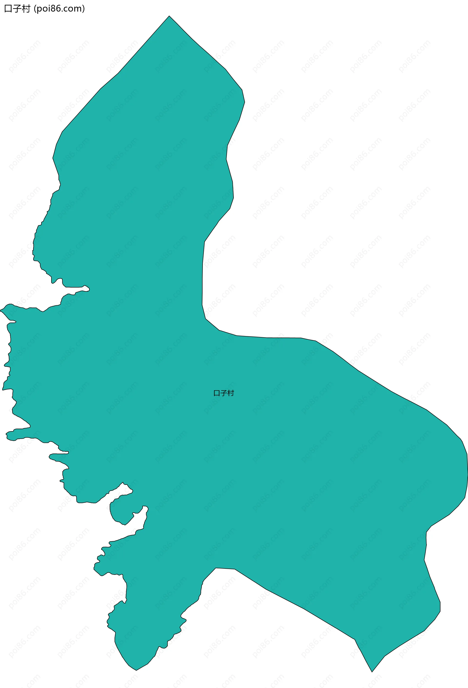 口子村边界地图