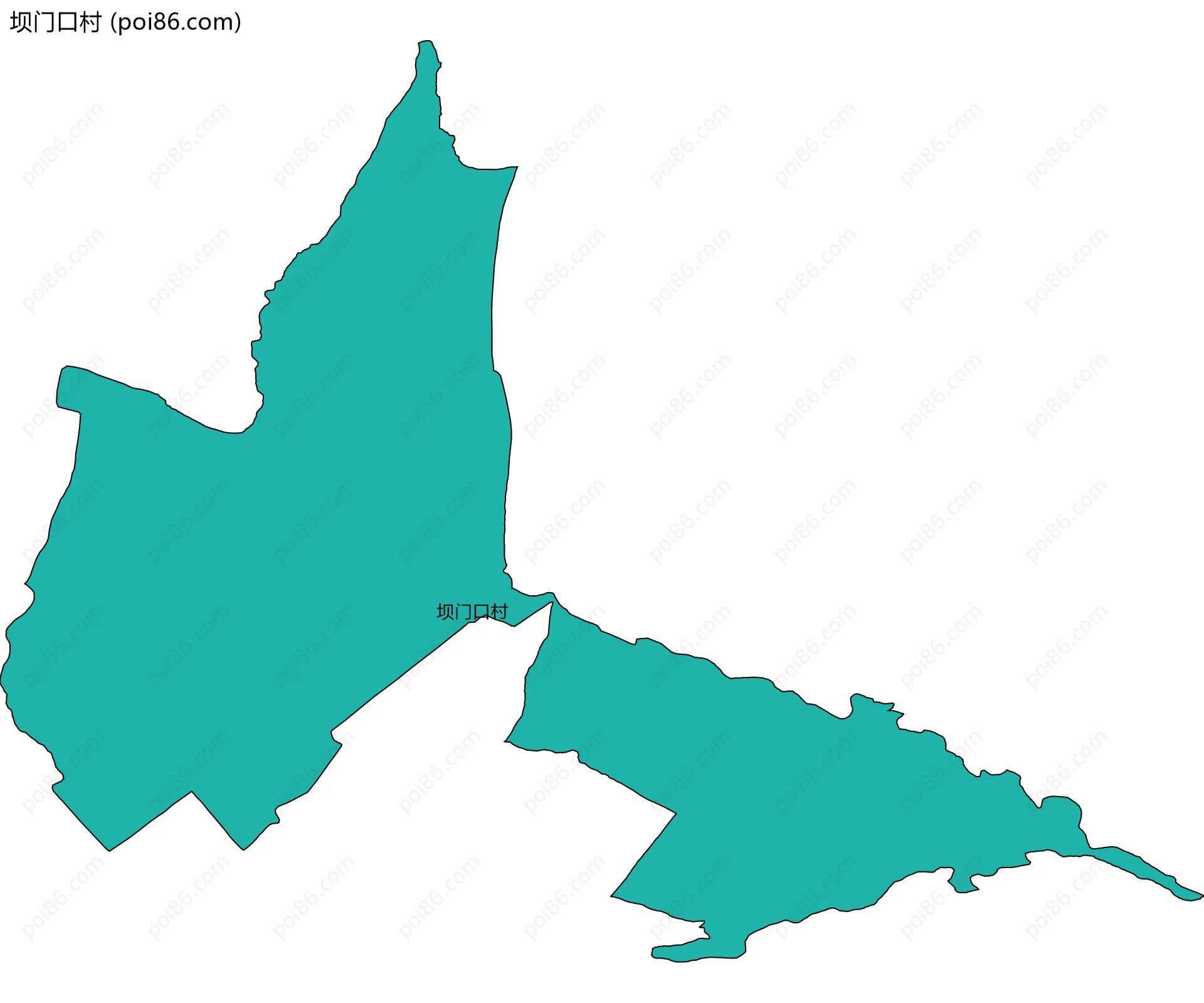 坝门口村边界地图