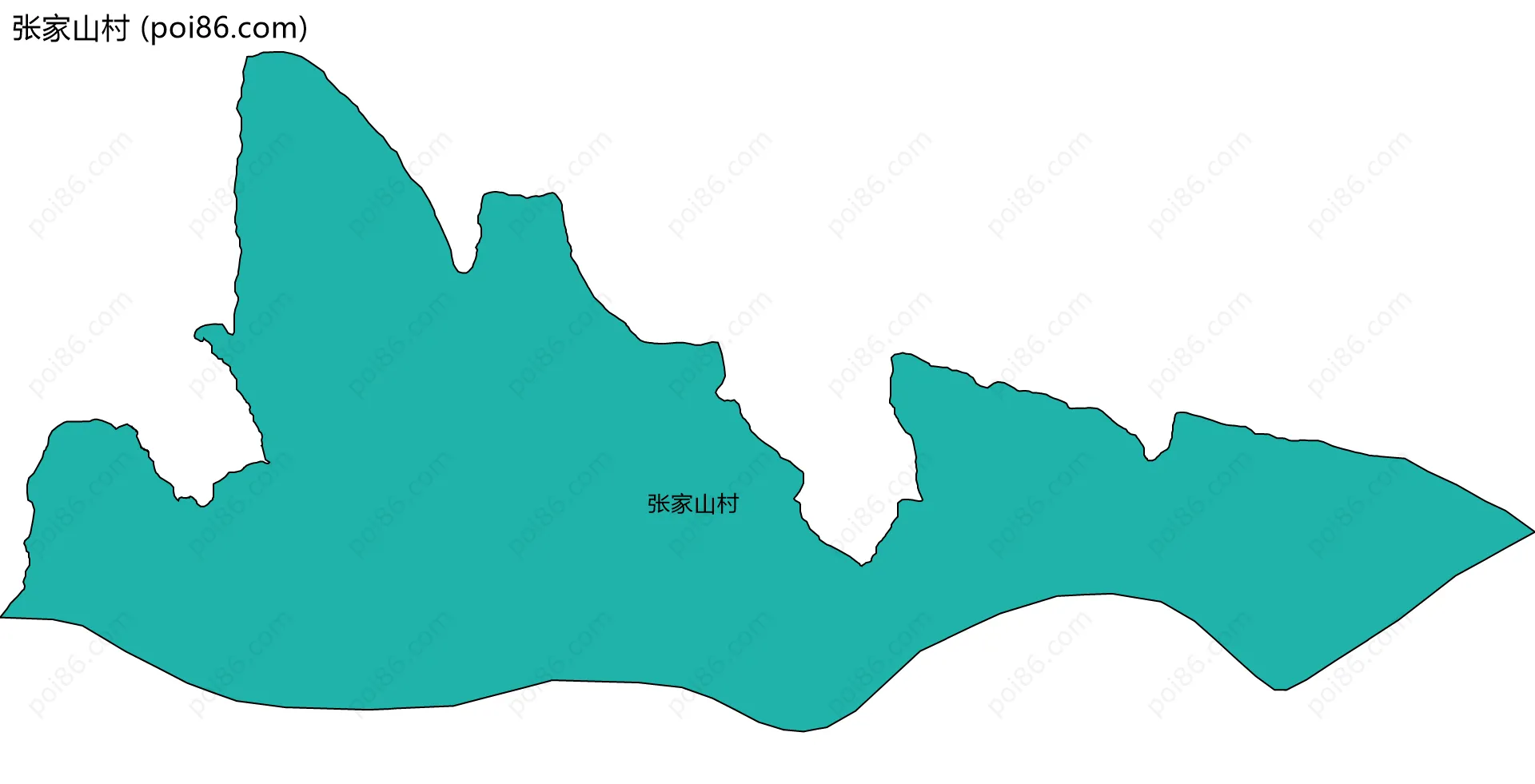 张家山村边界地图