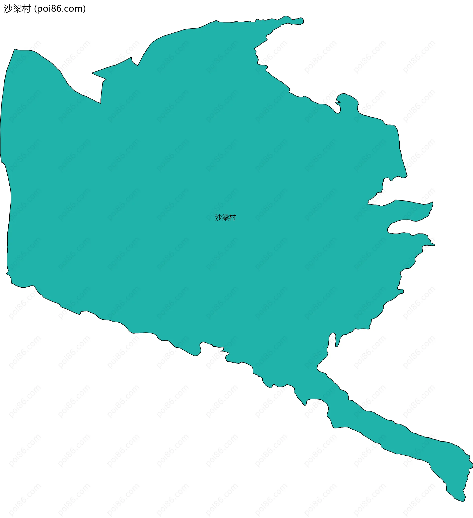 沙梁村边界地图