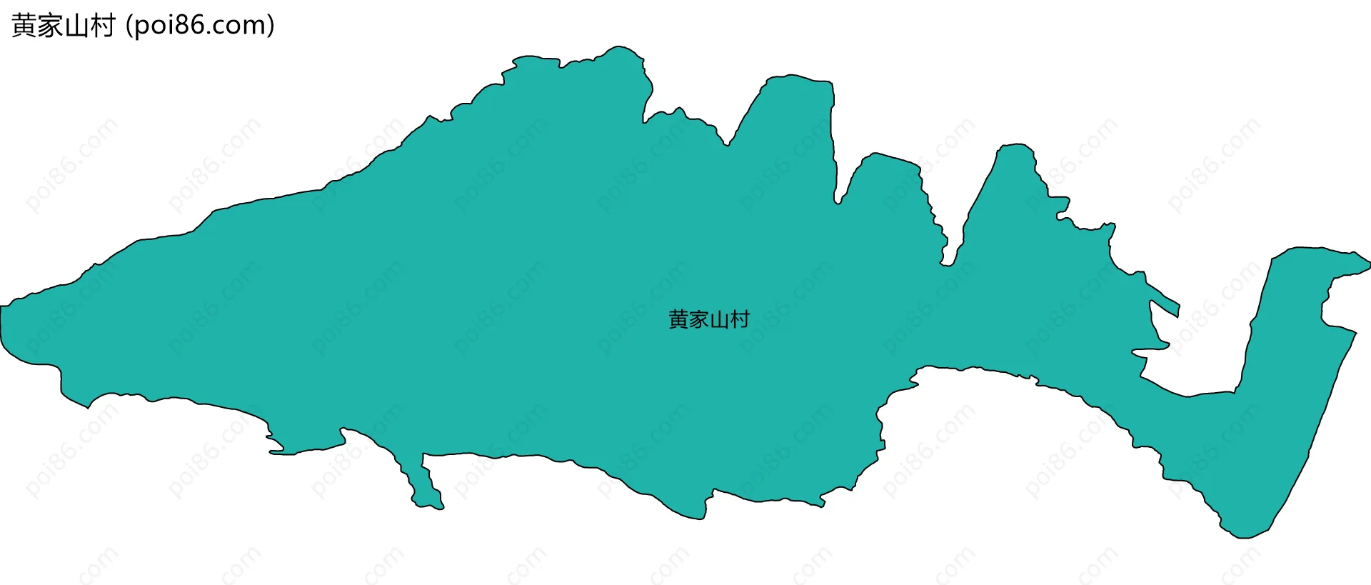 黄家山村边界地图