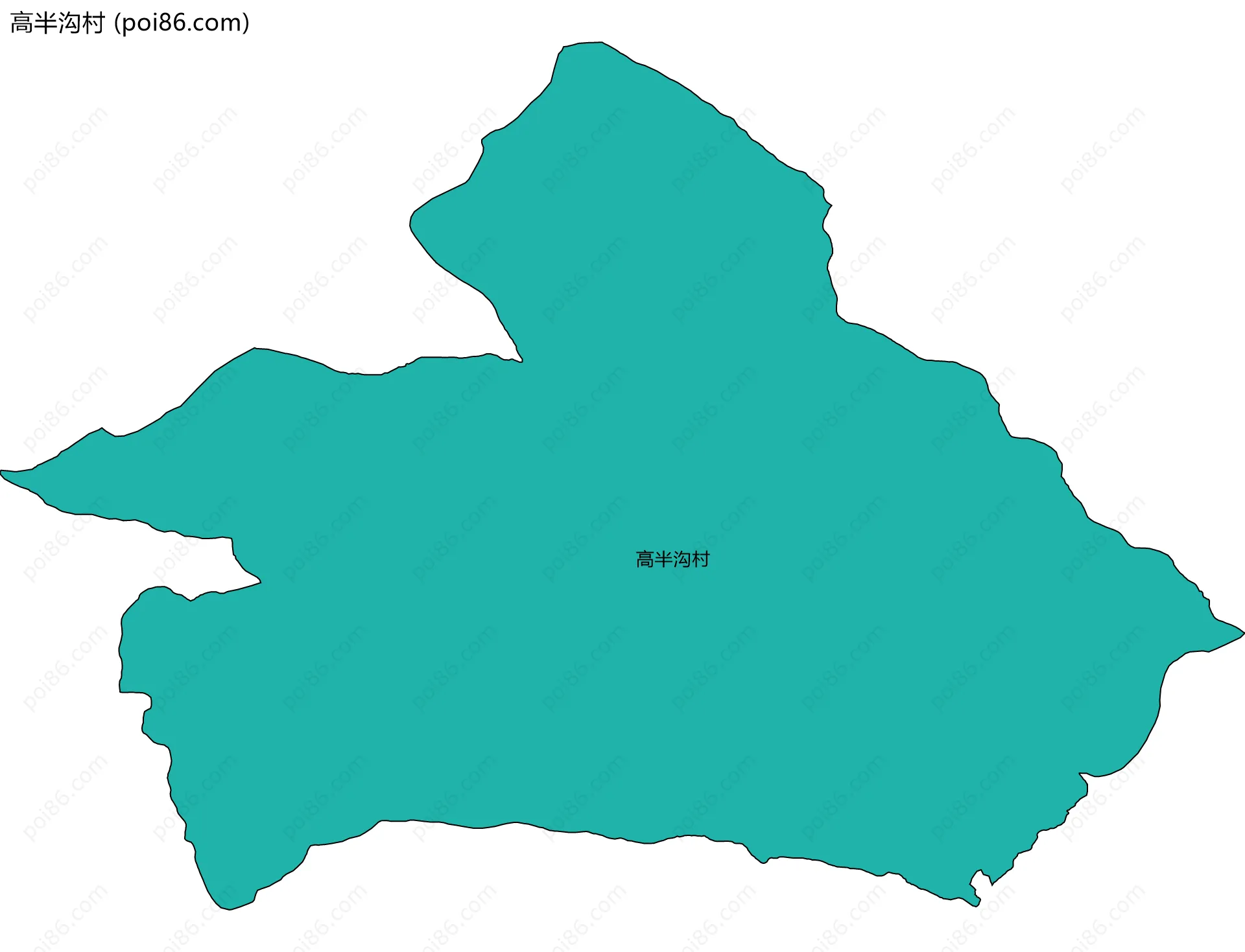 高半沟村边界地图
