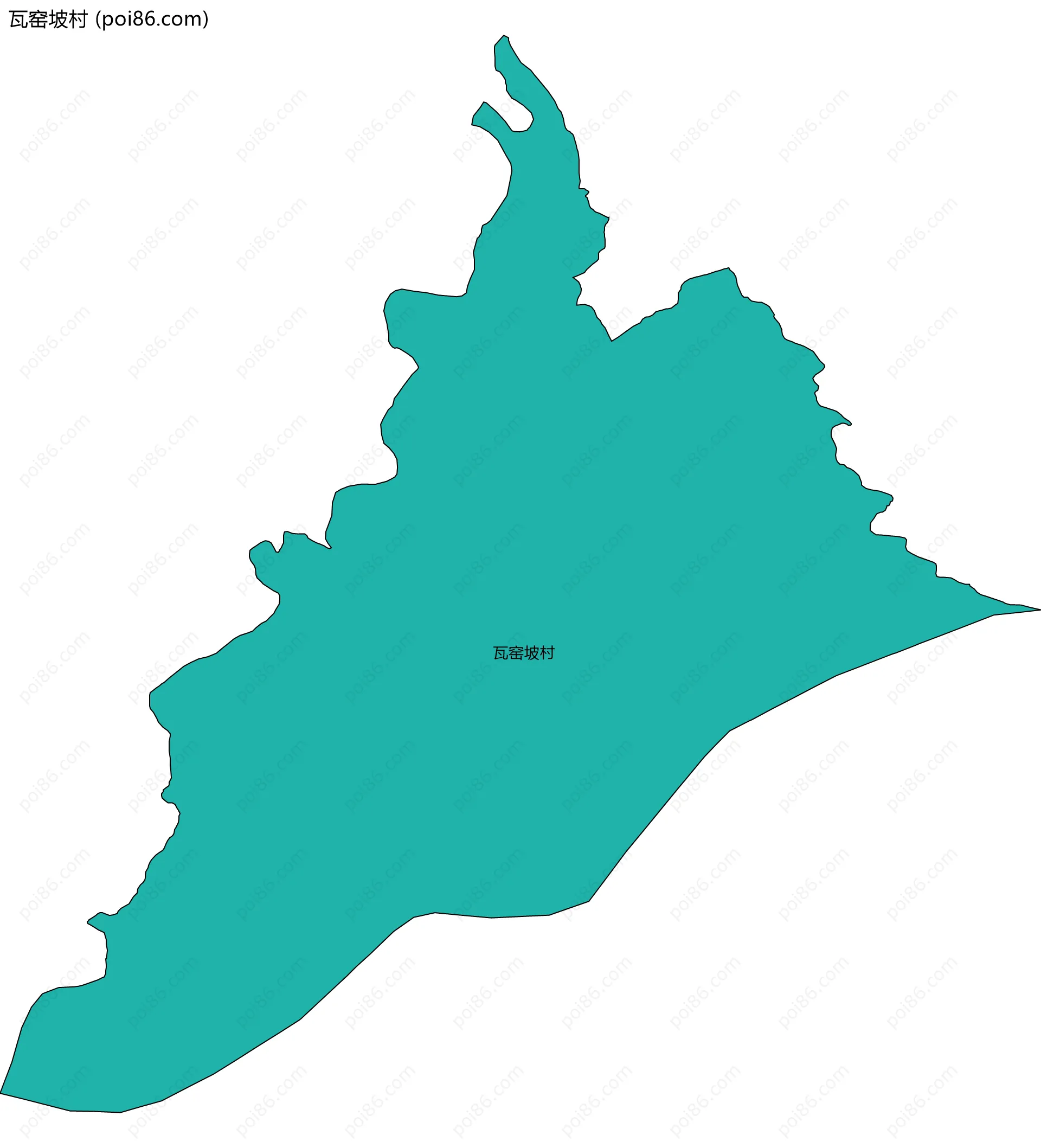 瓦窑坡村边界地图