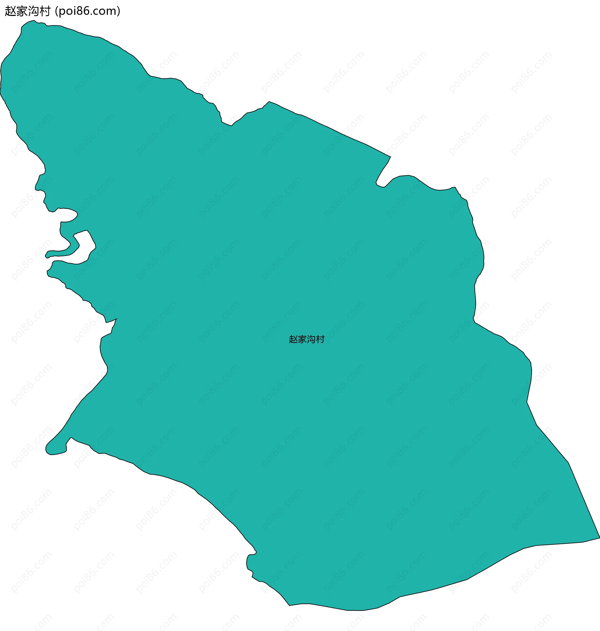 赵家沟村边界地图
