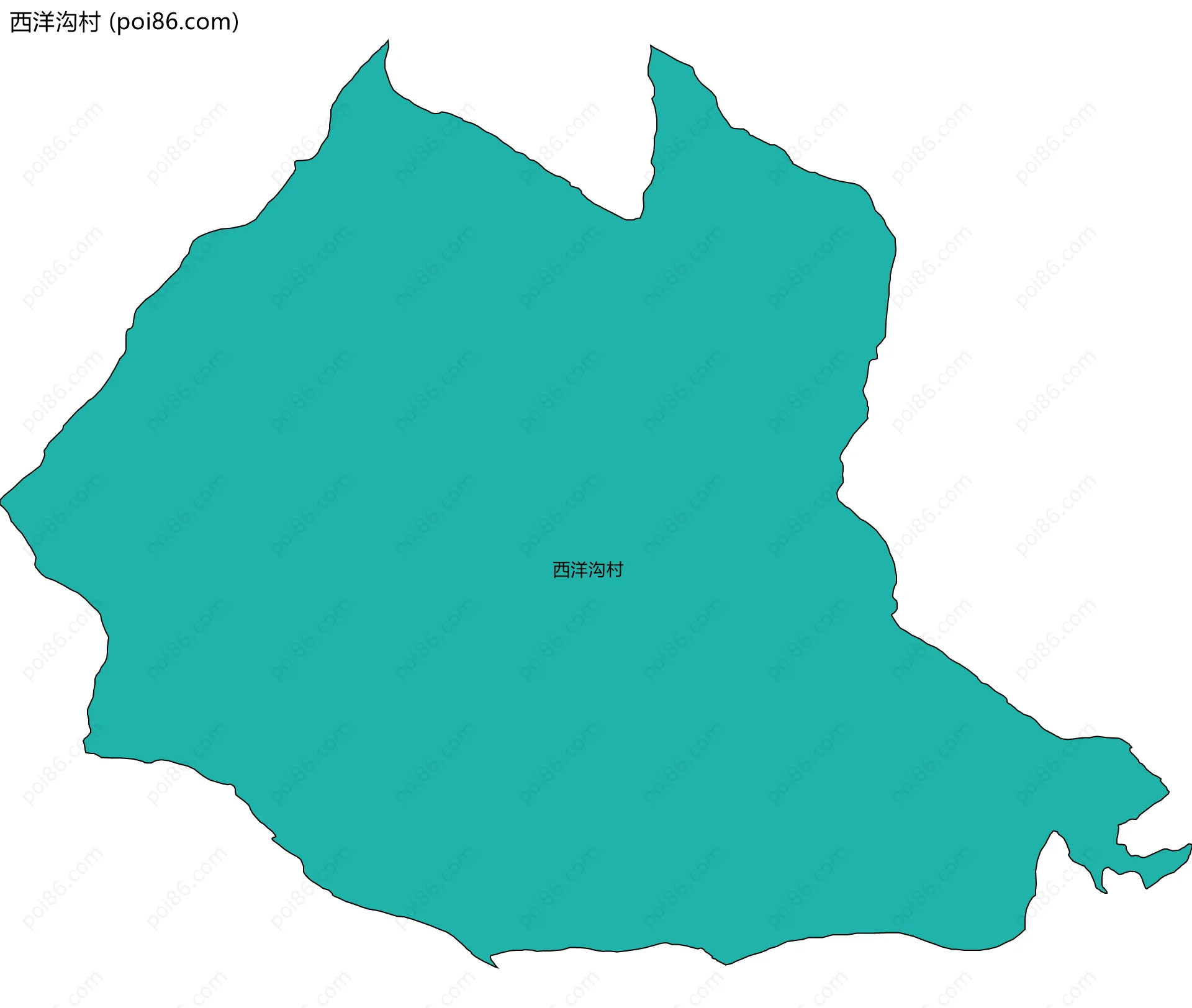 西洋沟村边界地图