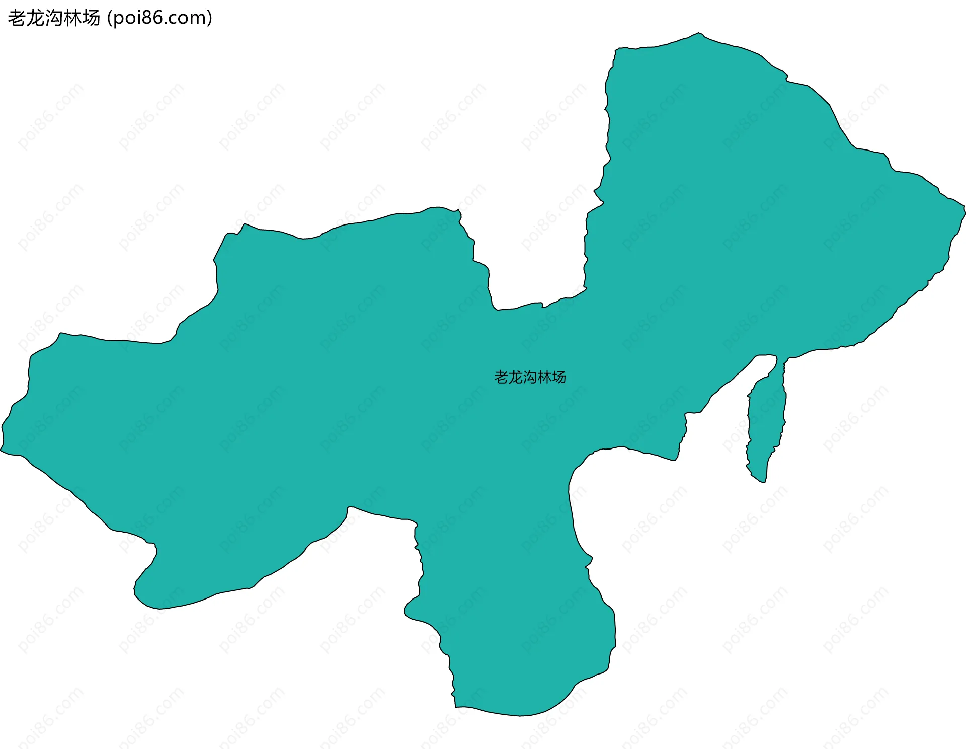 老龙沟林场边界地图