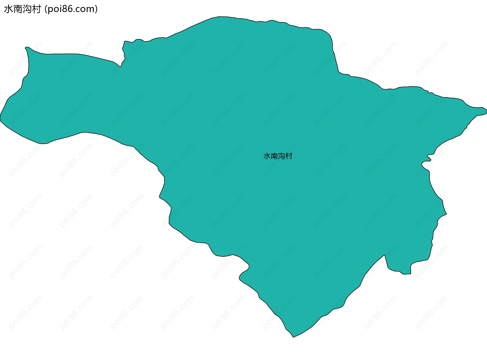 水南沟村边界地图