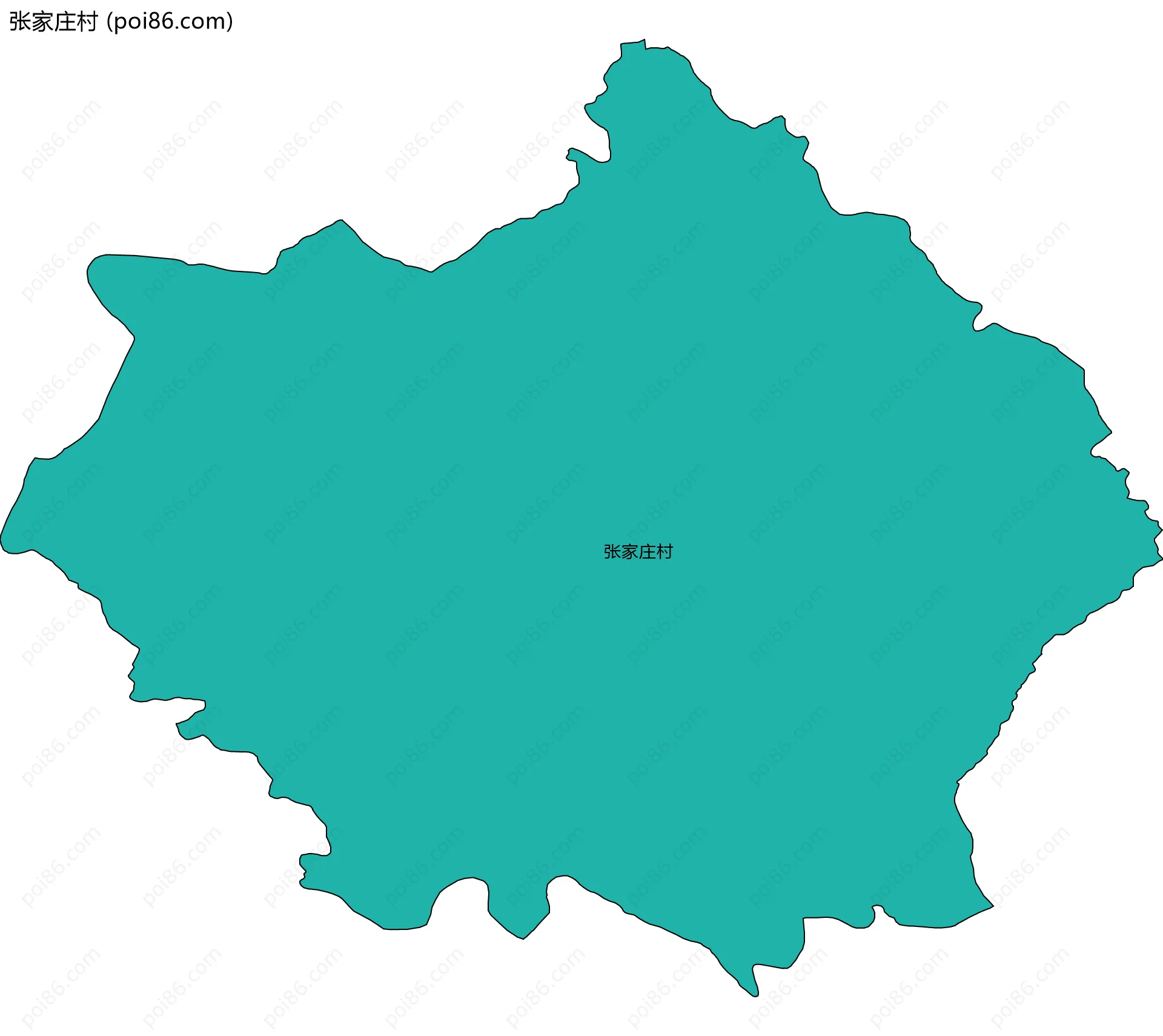 张家庄村边界地图
