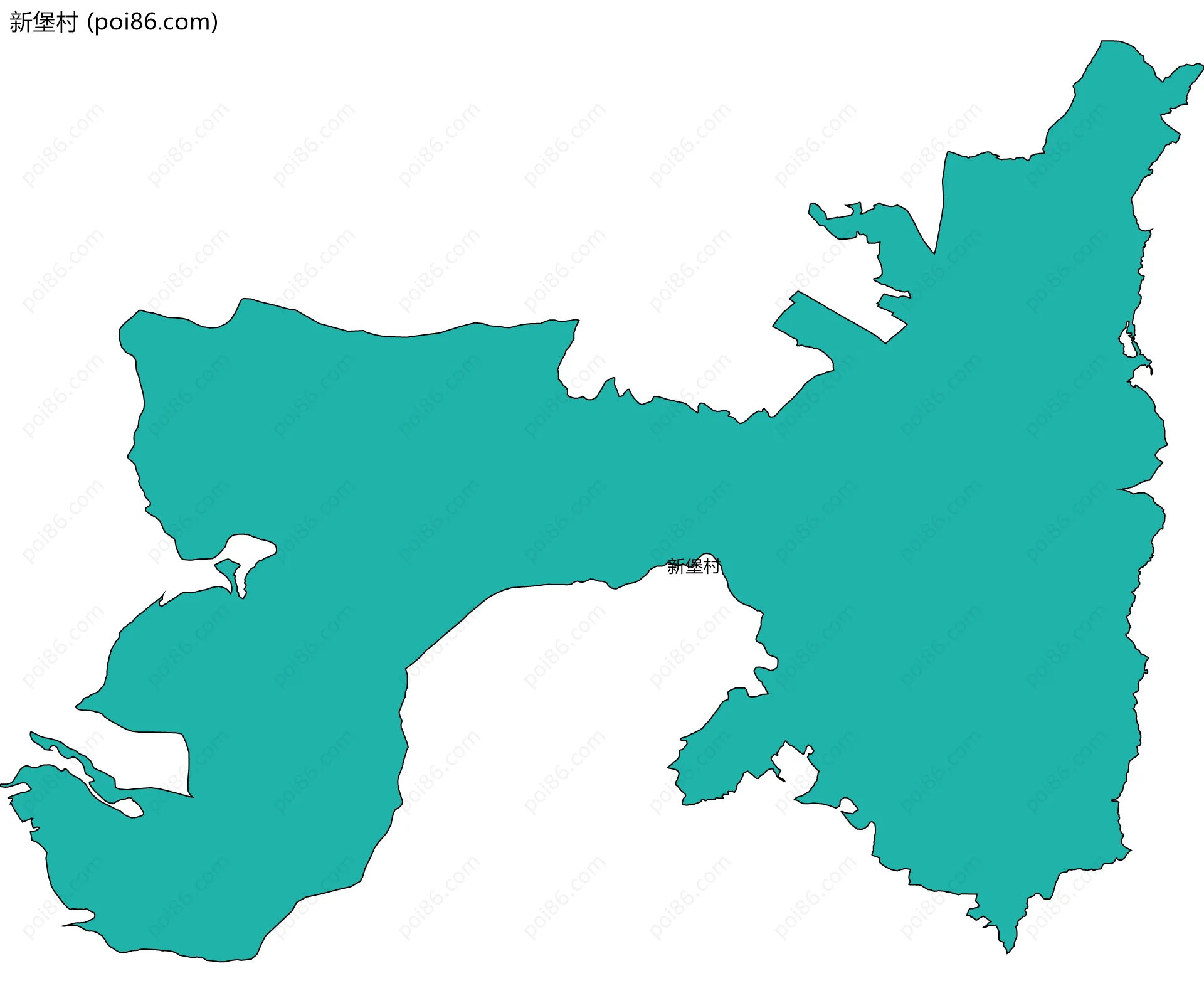 新堡村边界地图