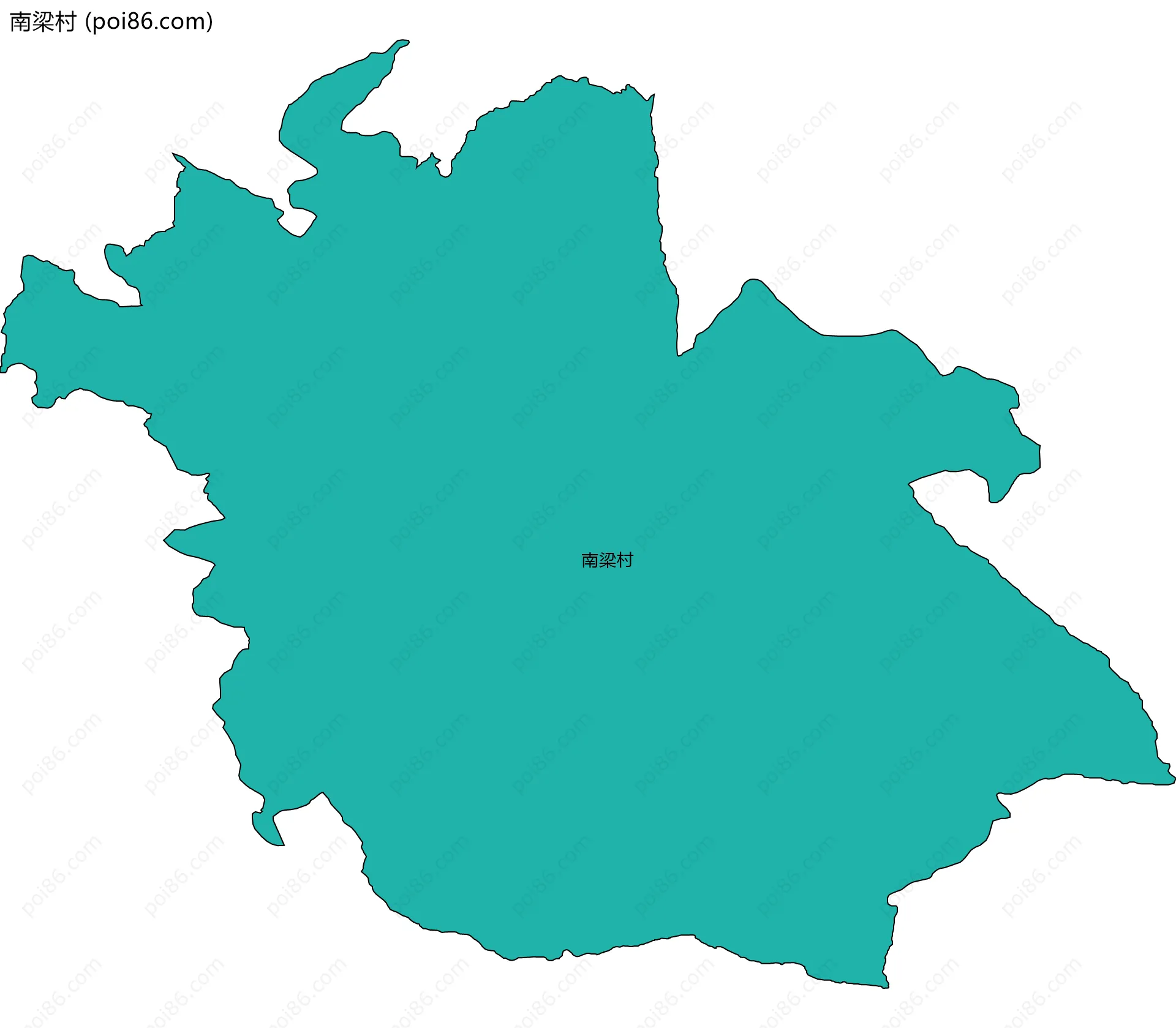 南梁村边界地图