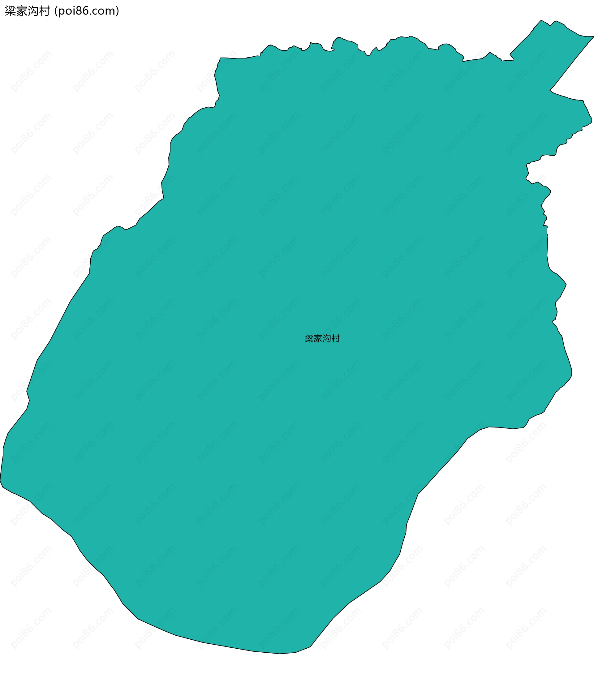 梁家沟村边界地图