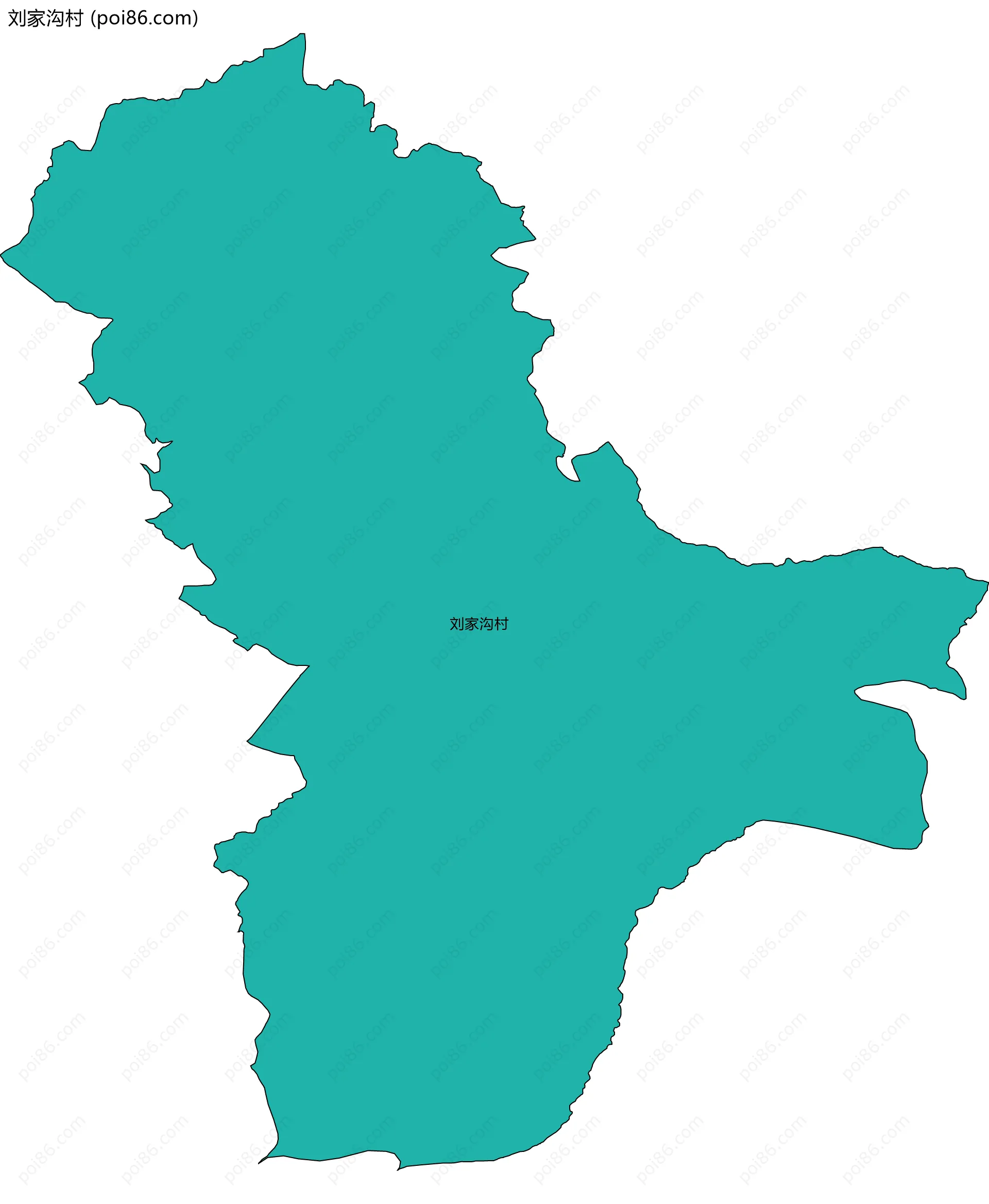 刘家沟村边界地图