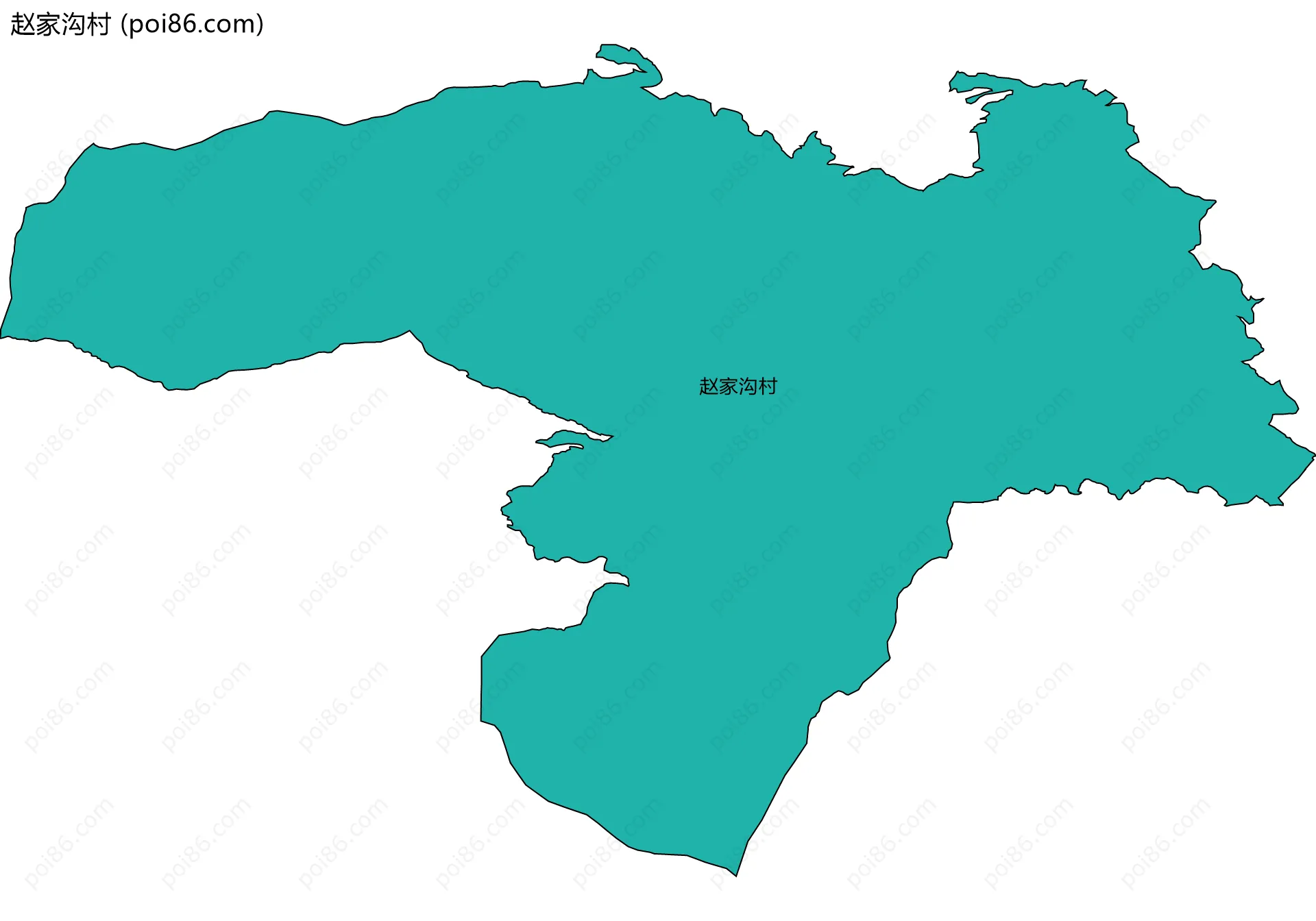 赵家沟村边界地图