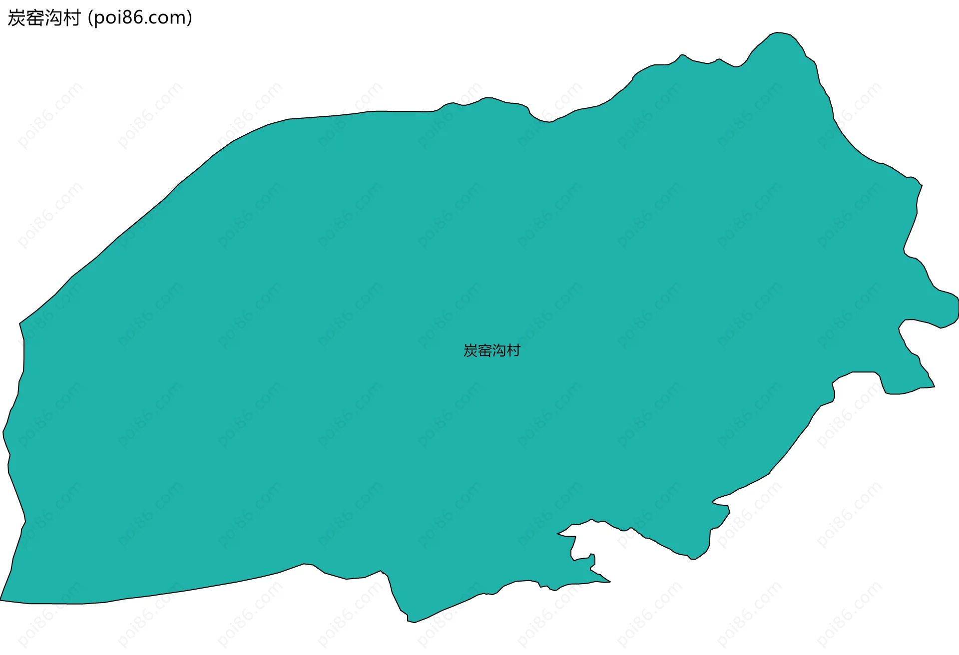 炭窑沟村边界地图