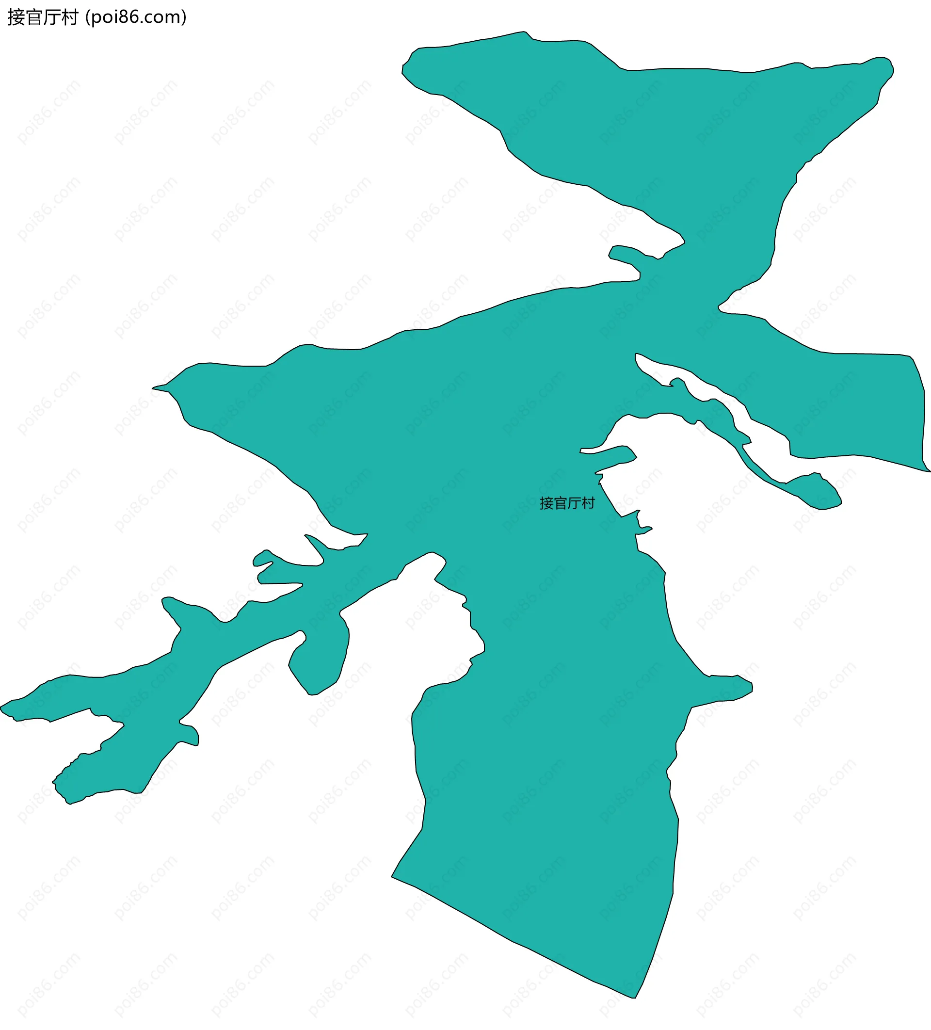 接官厅村边界地图