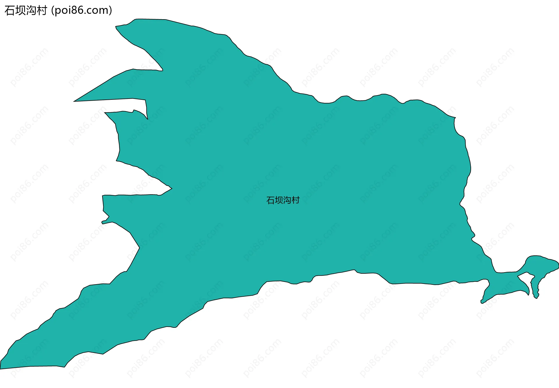 石坝沟村边界地图