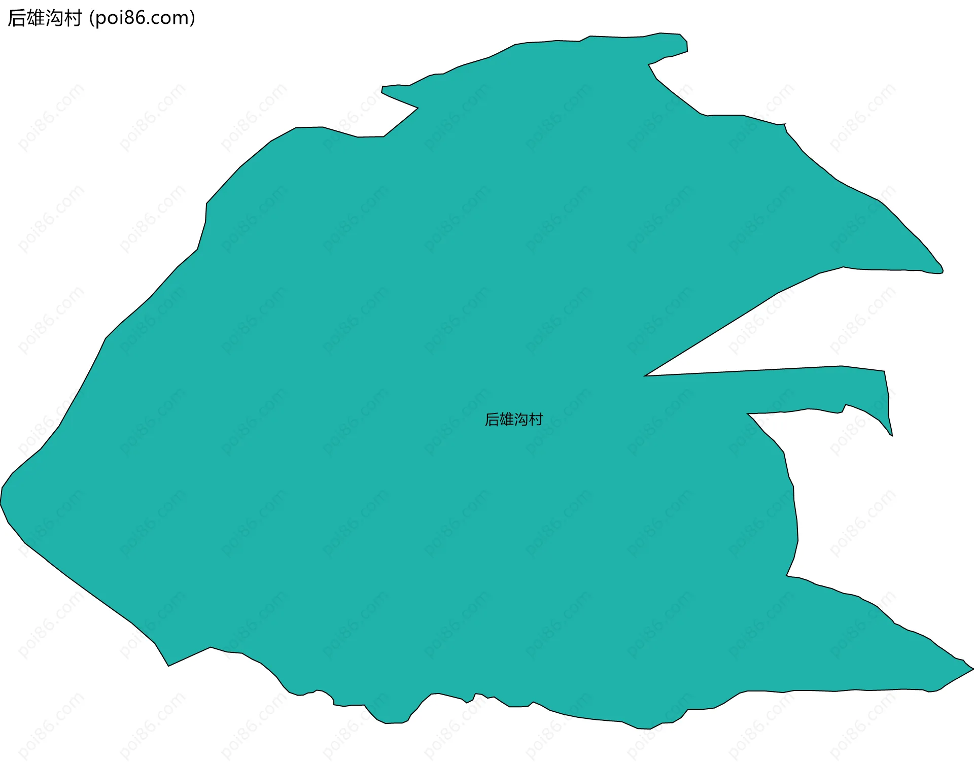 后雄沟村边界地图