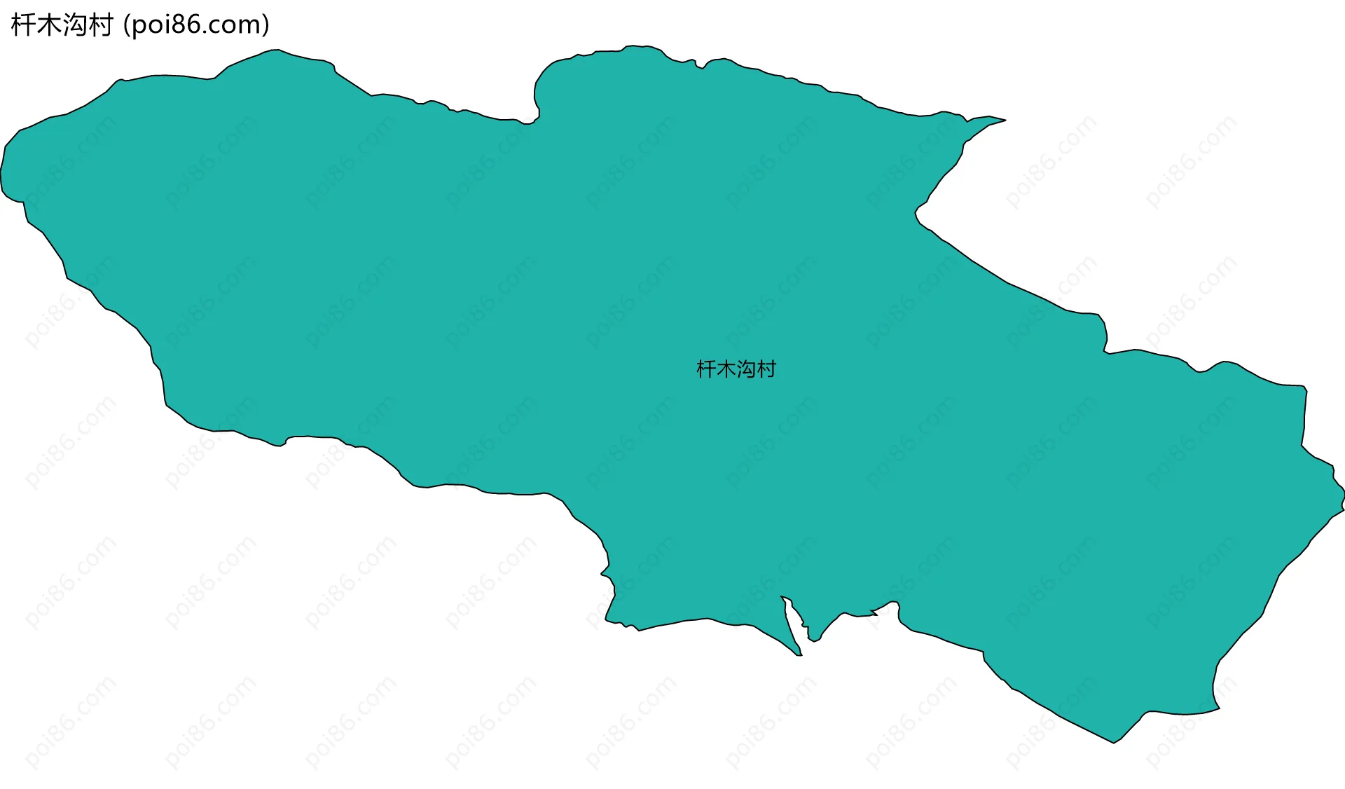 杄木沟村边界地图