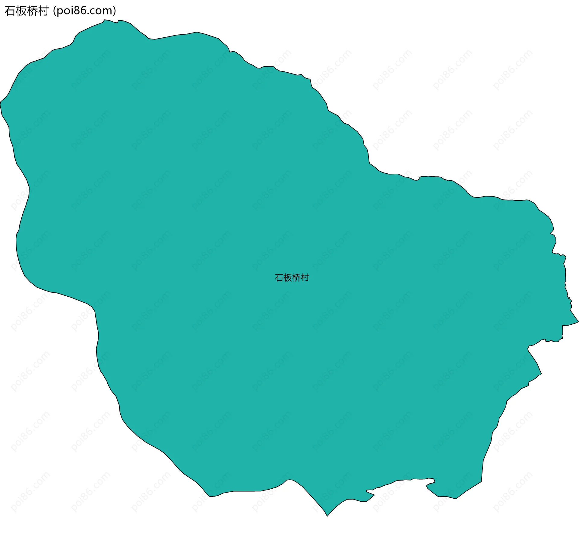 石板桥村边界地图