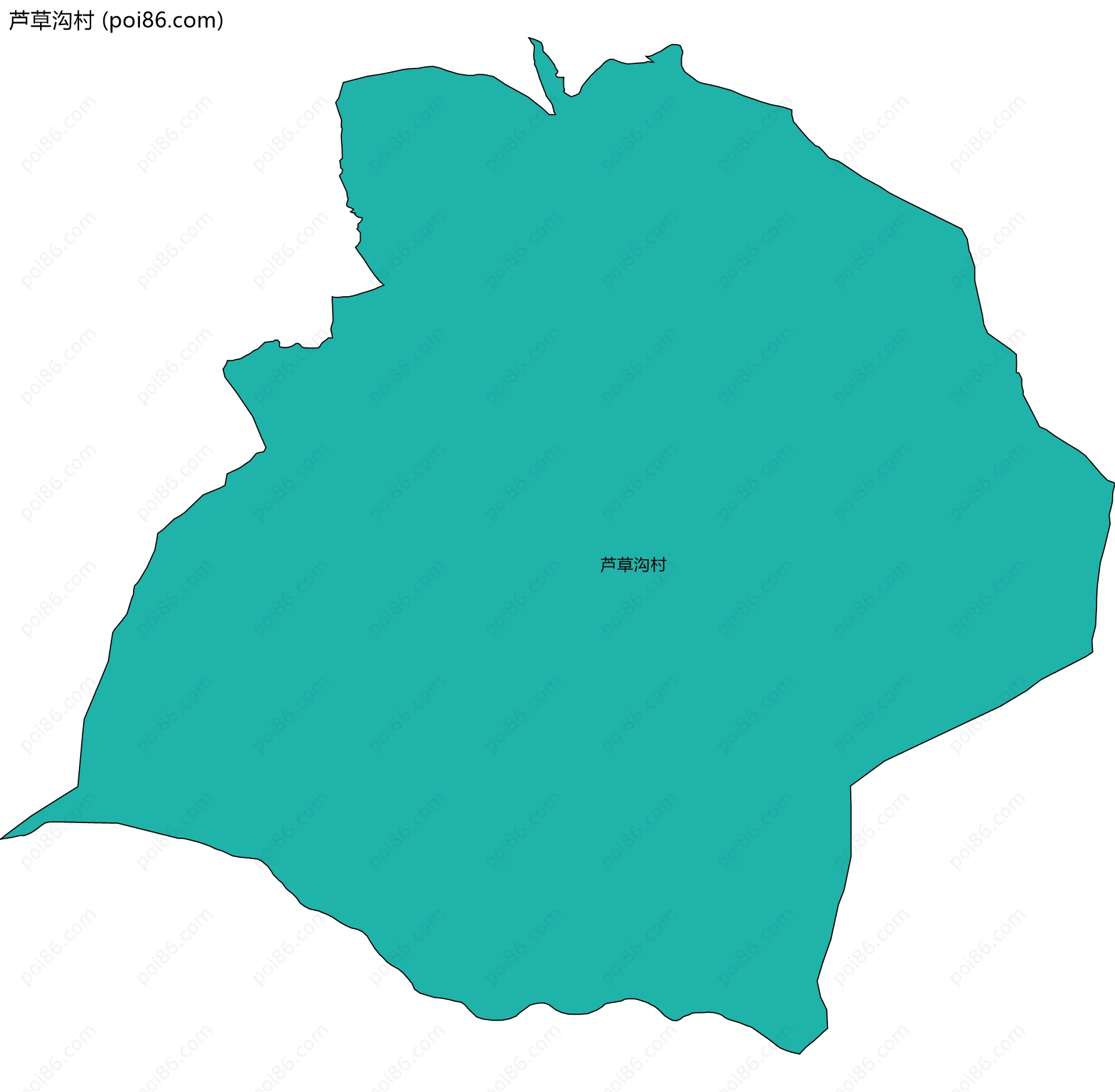 芦草沟村边界地图