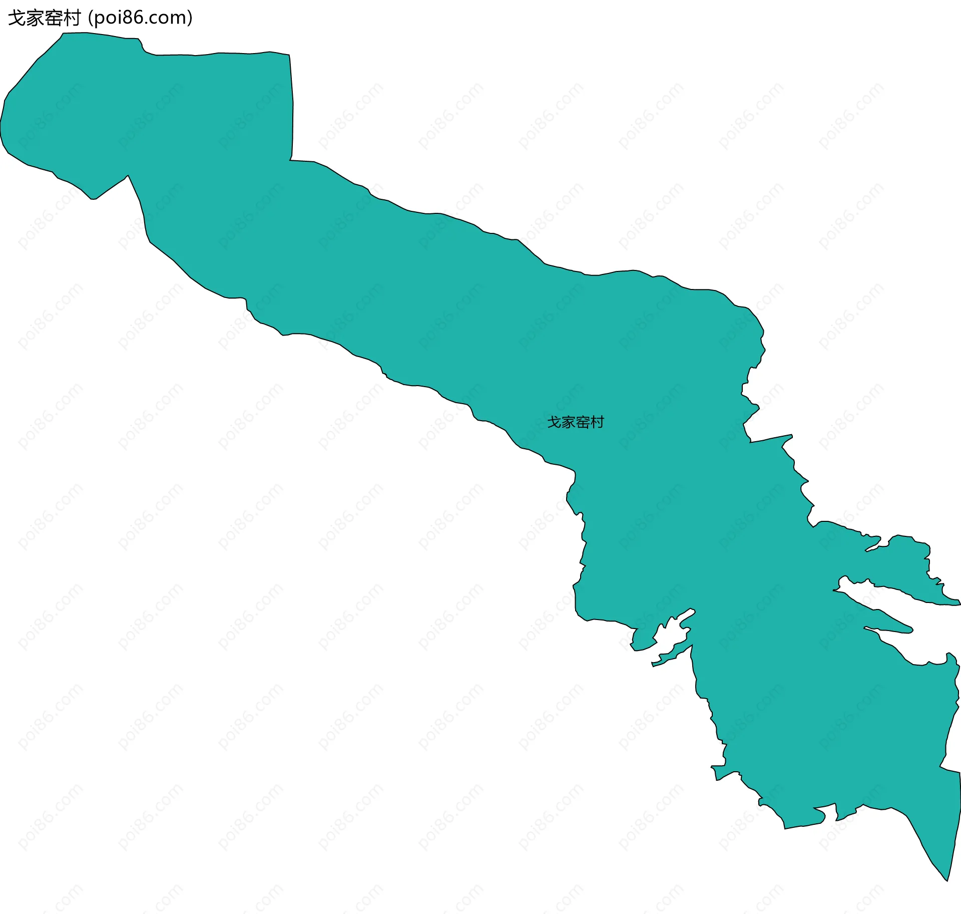 戈家窑村边界地图