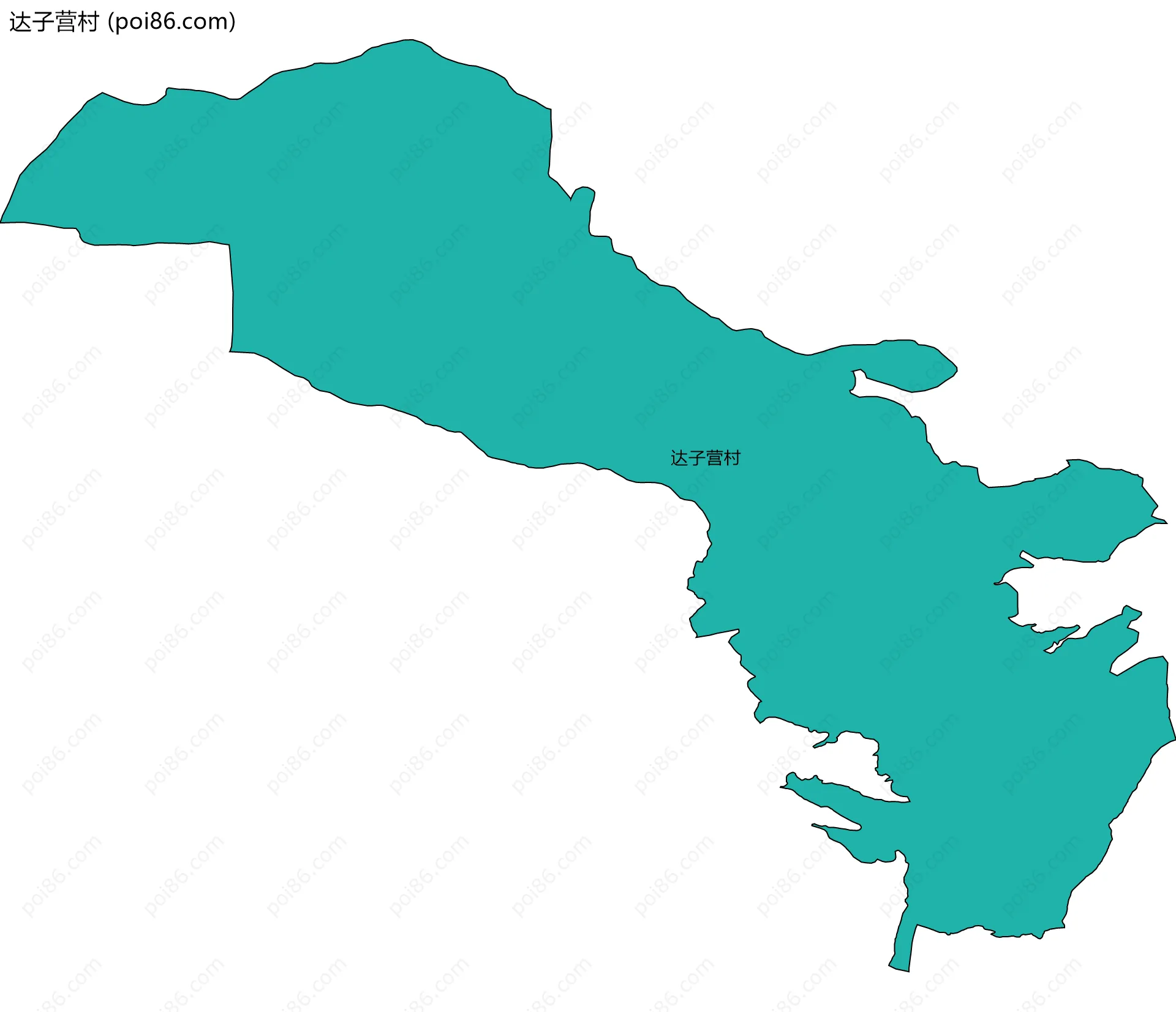 达子营村边界地图