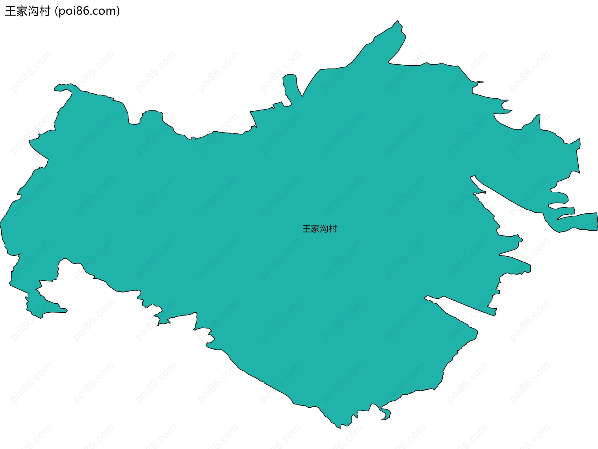 王家沟村边界地图