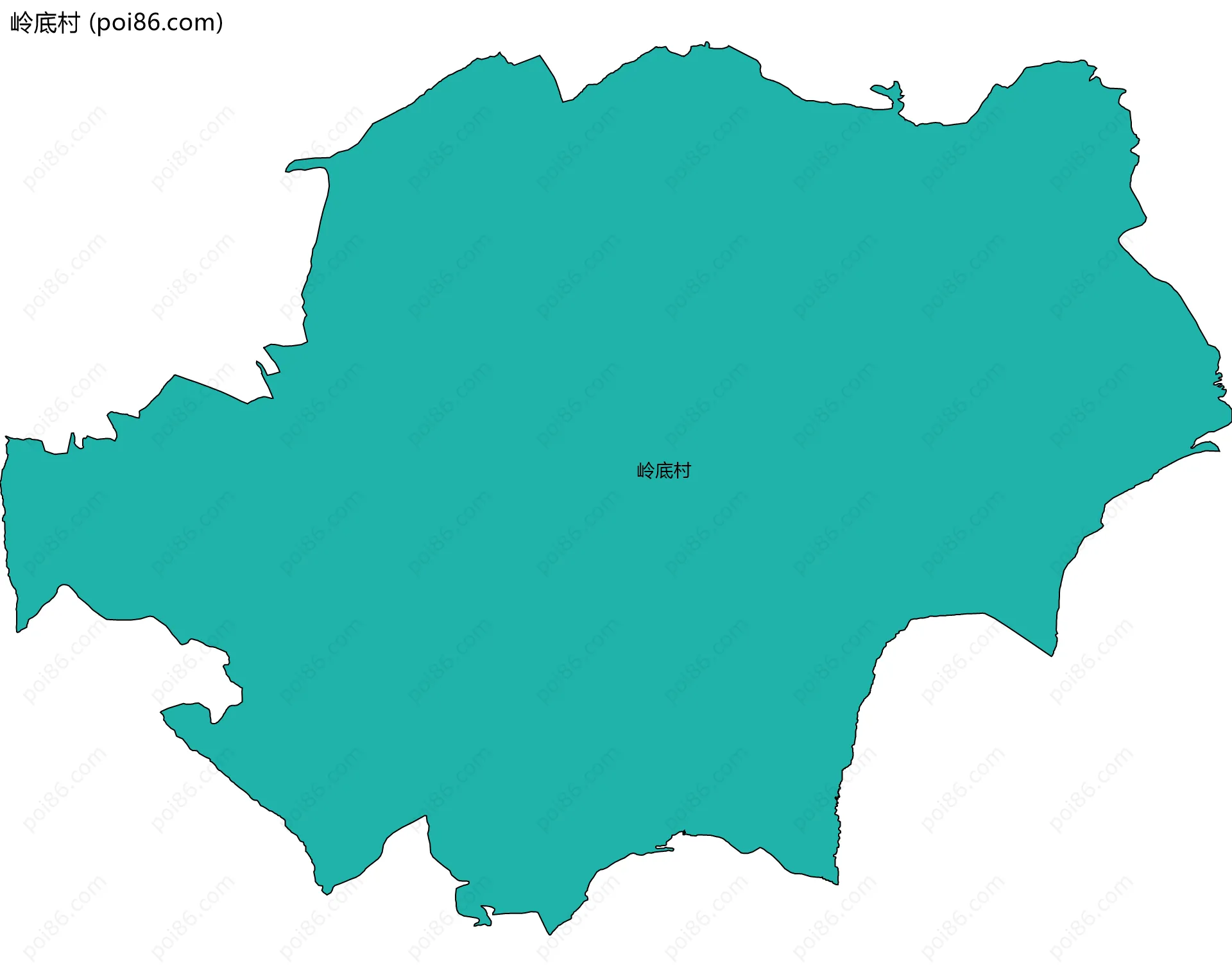 岭底村边界地图