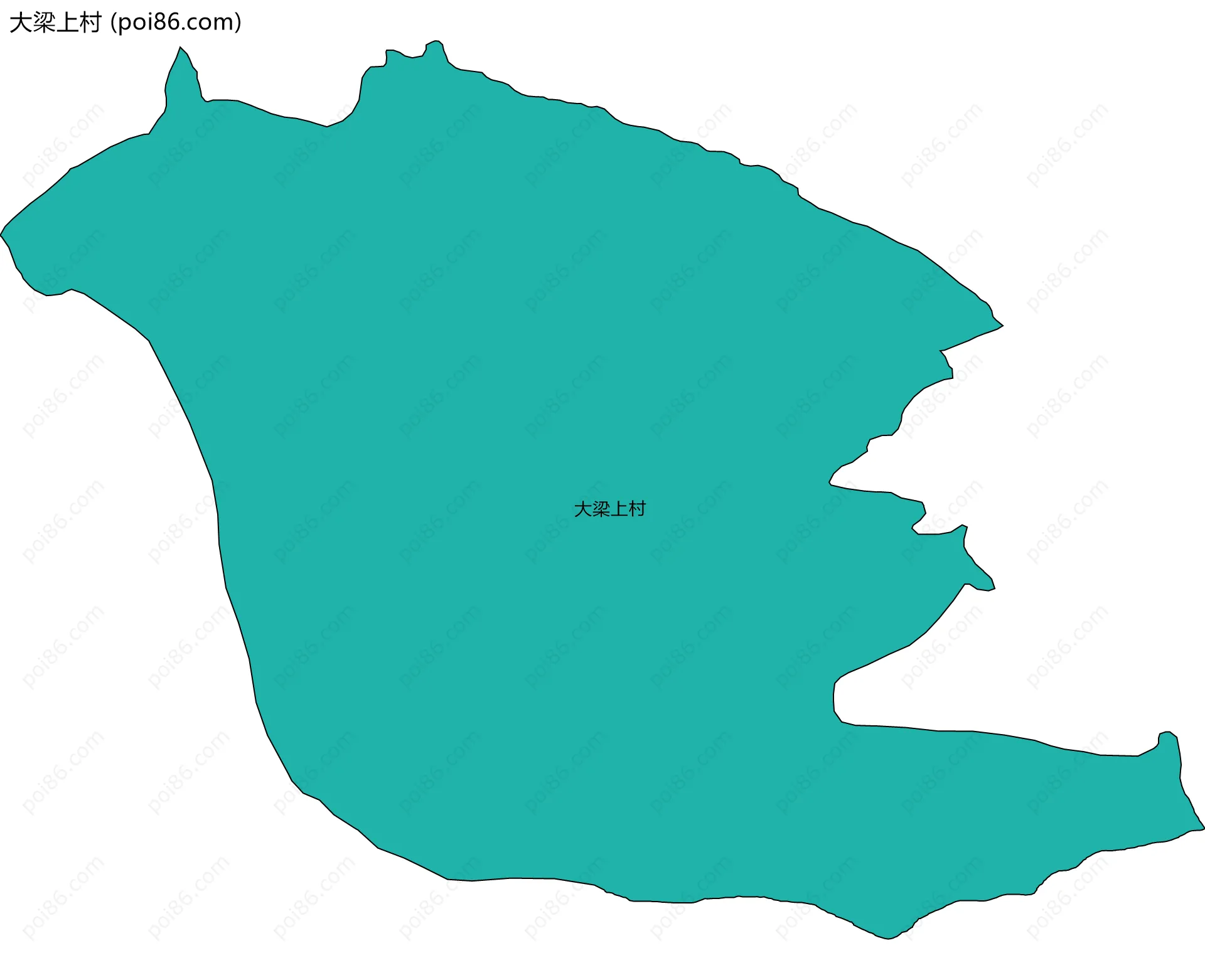 大梁上村边界地图