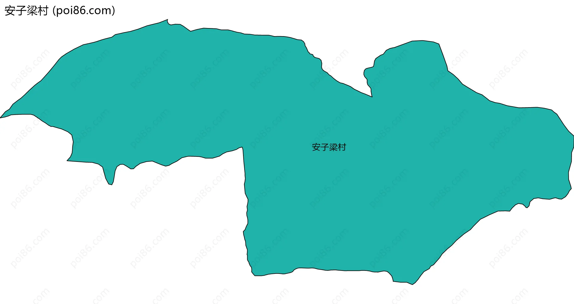 安子梁村边界地图