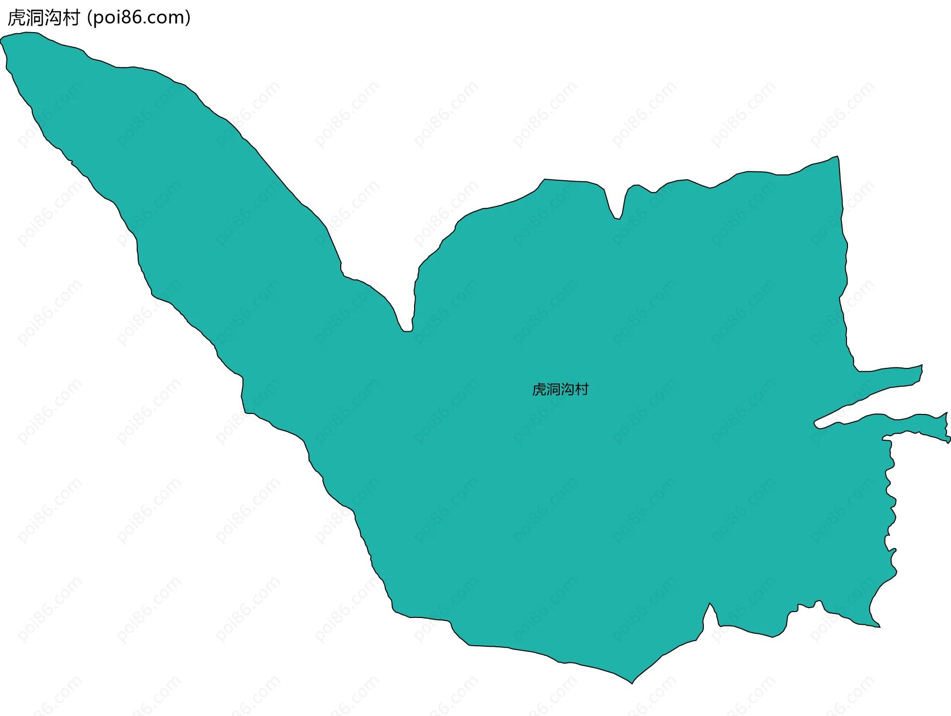 虎洞沟村边界地图