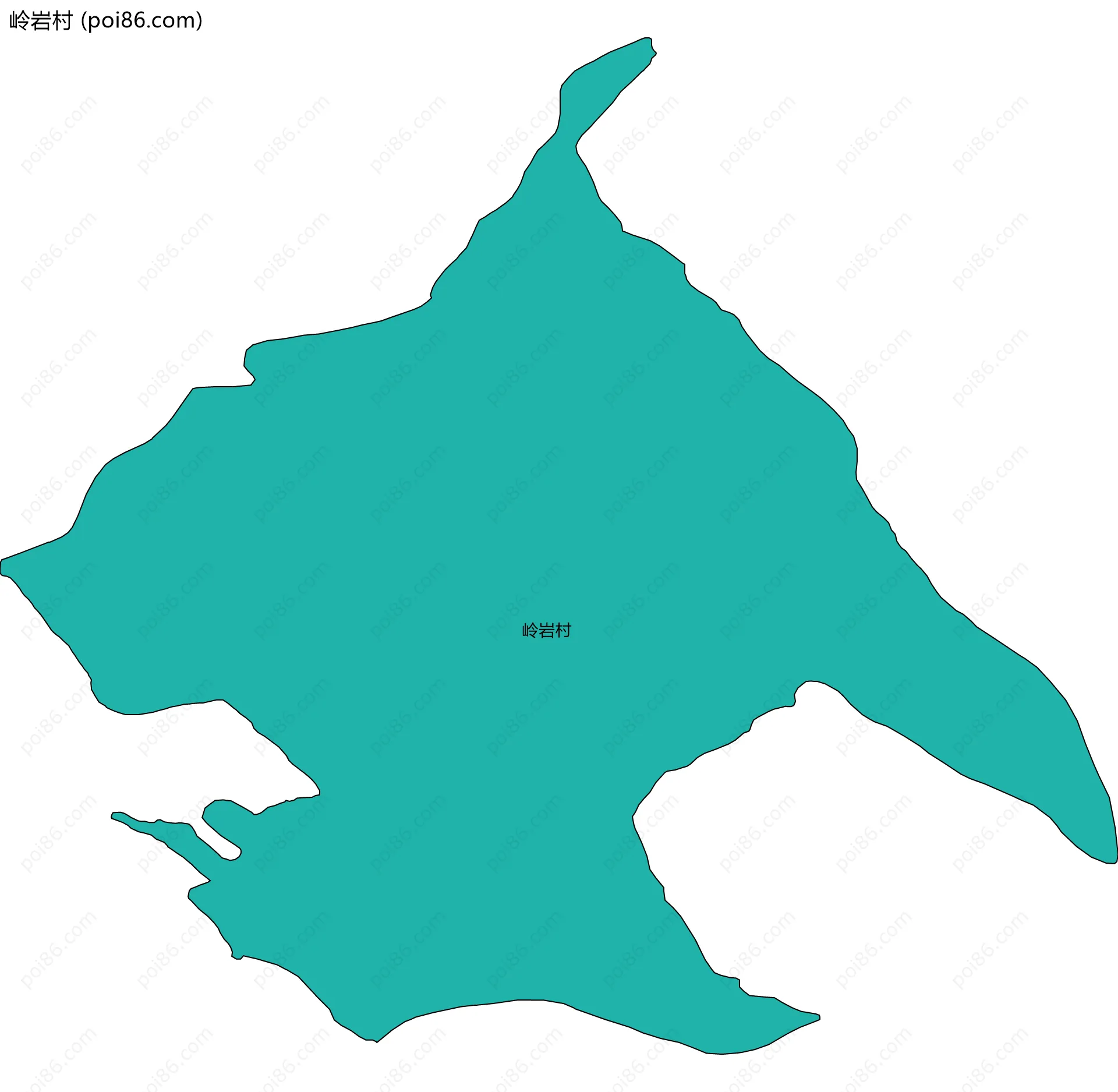 岭岩村边界地图