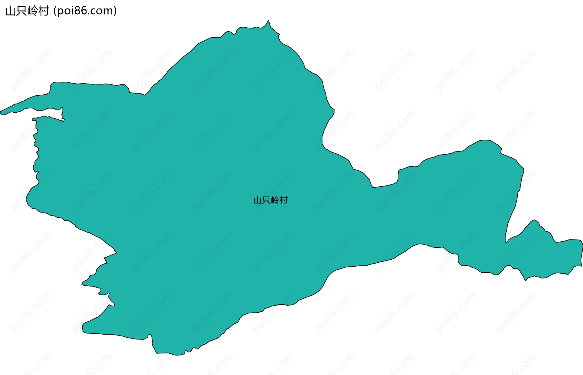 山只岭村边界地图