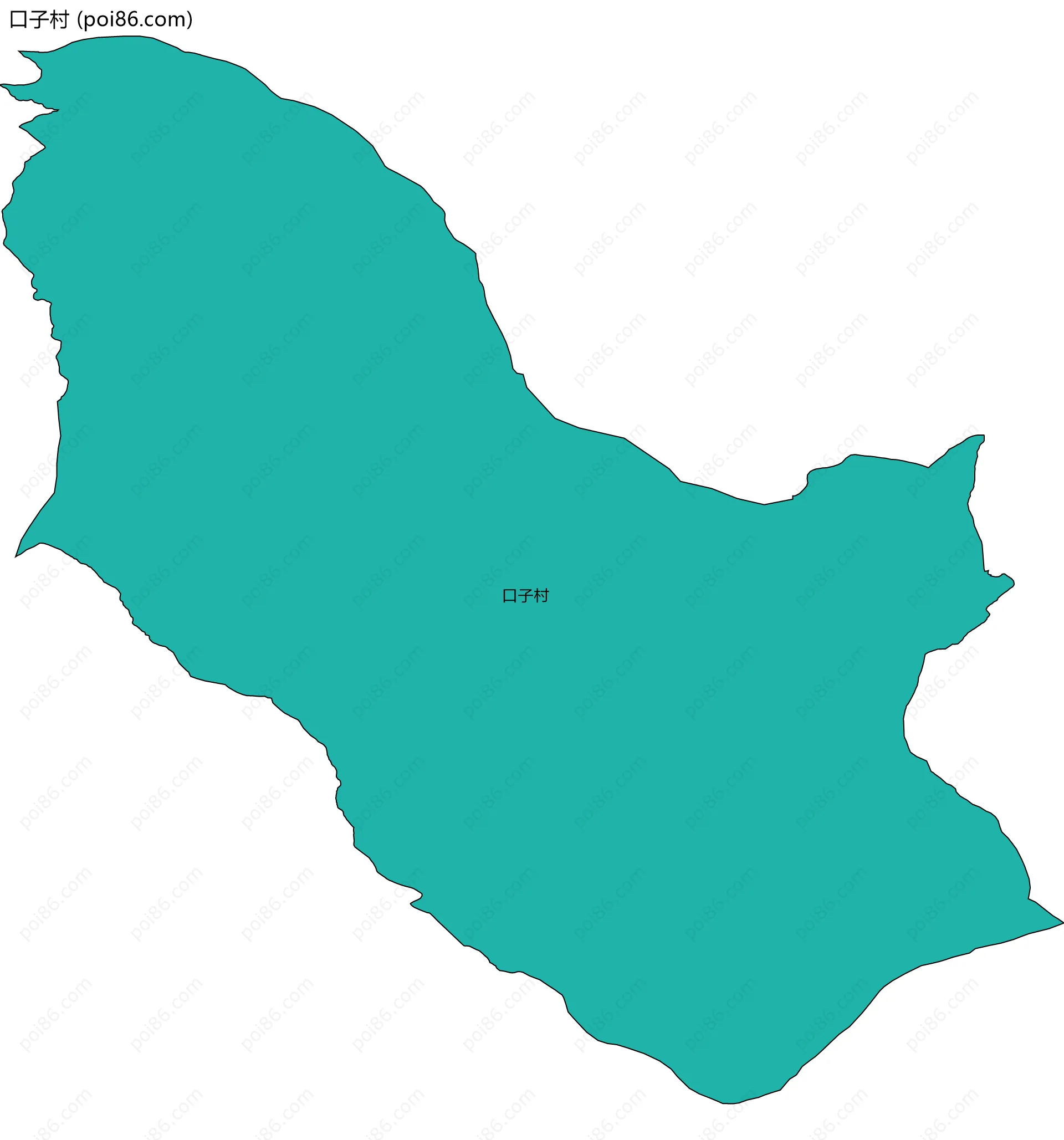 口子村边界地图