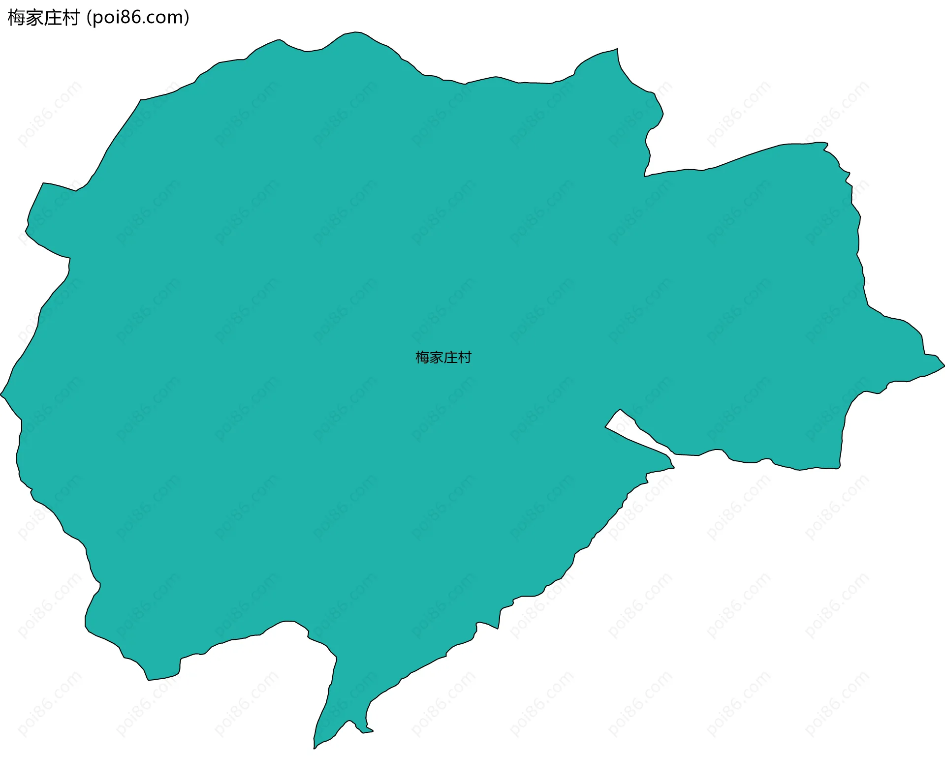 梅家庄村边界地图