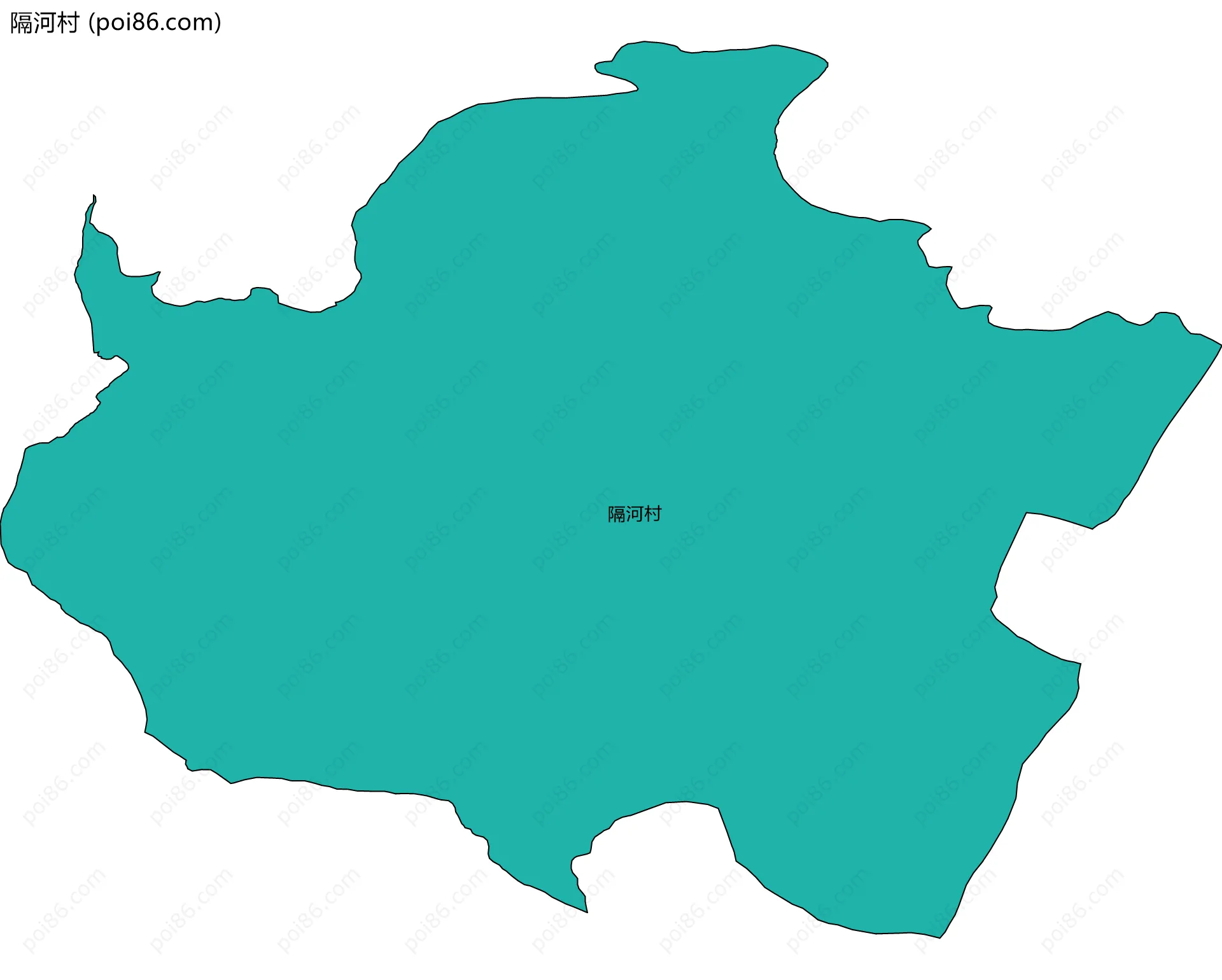隔河村边界地图