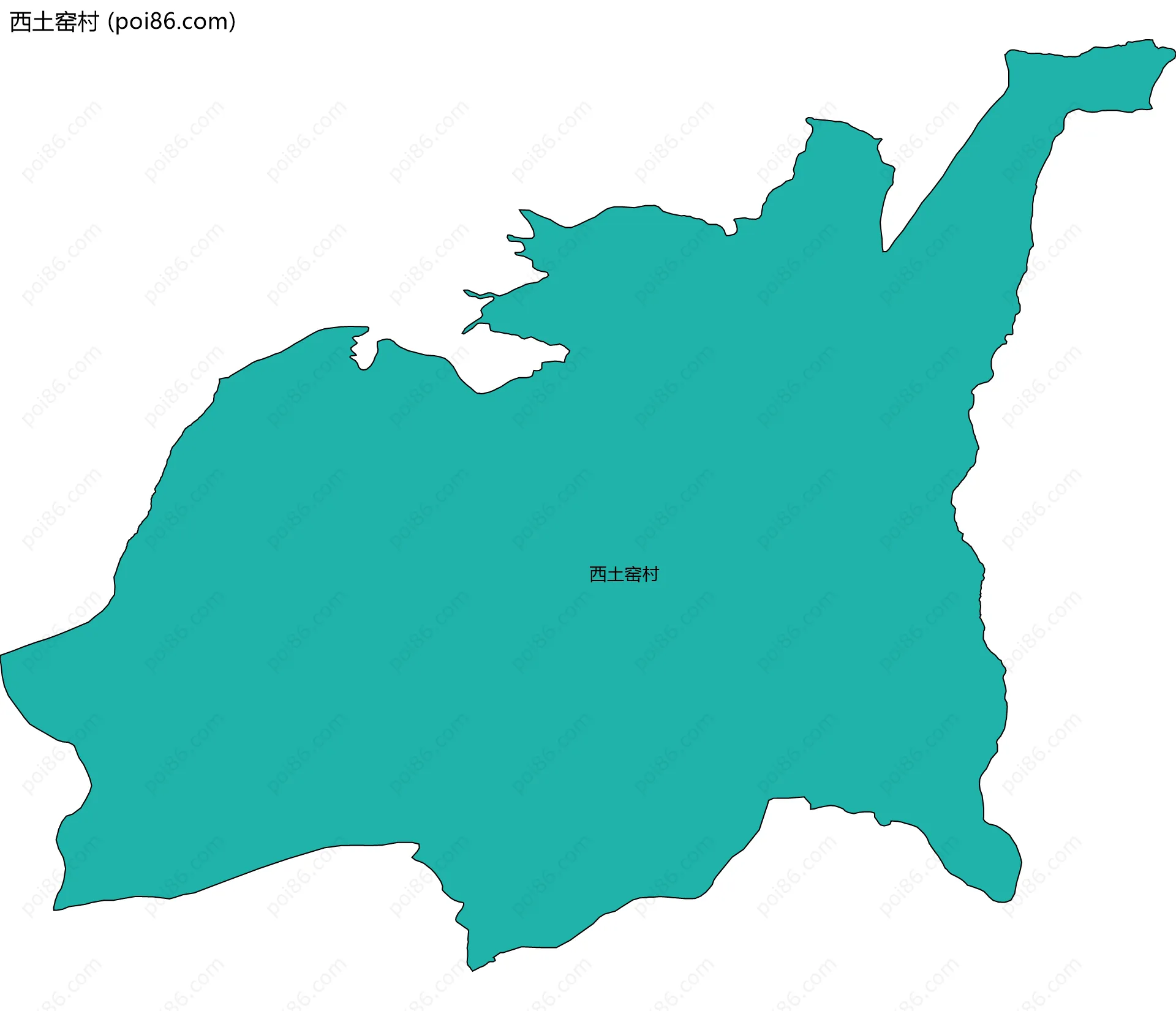 西土窑村边界地图