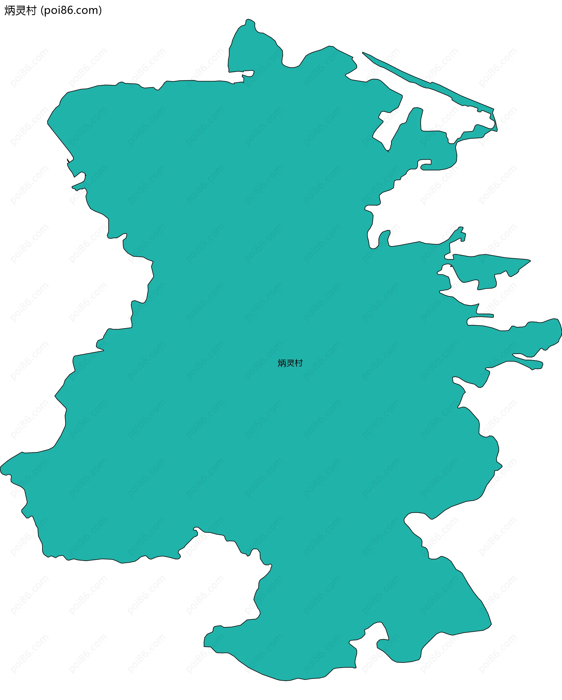 炳灵村边界地图