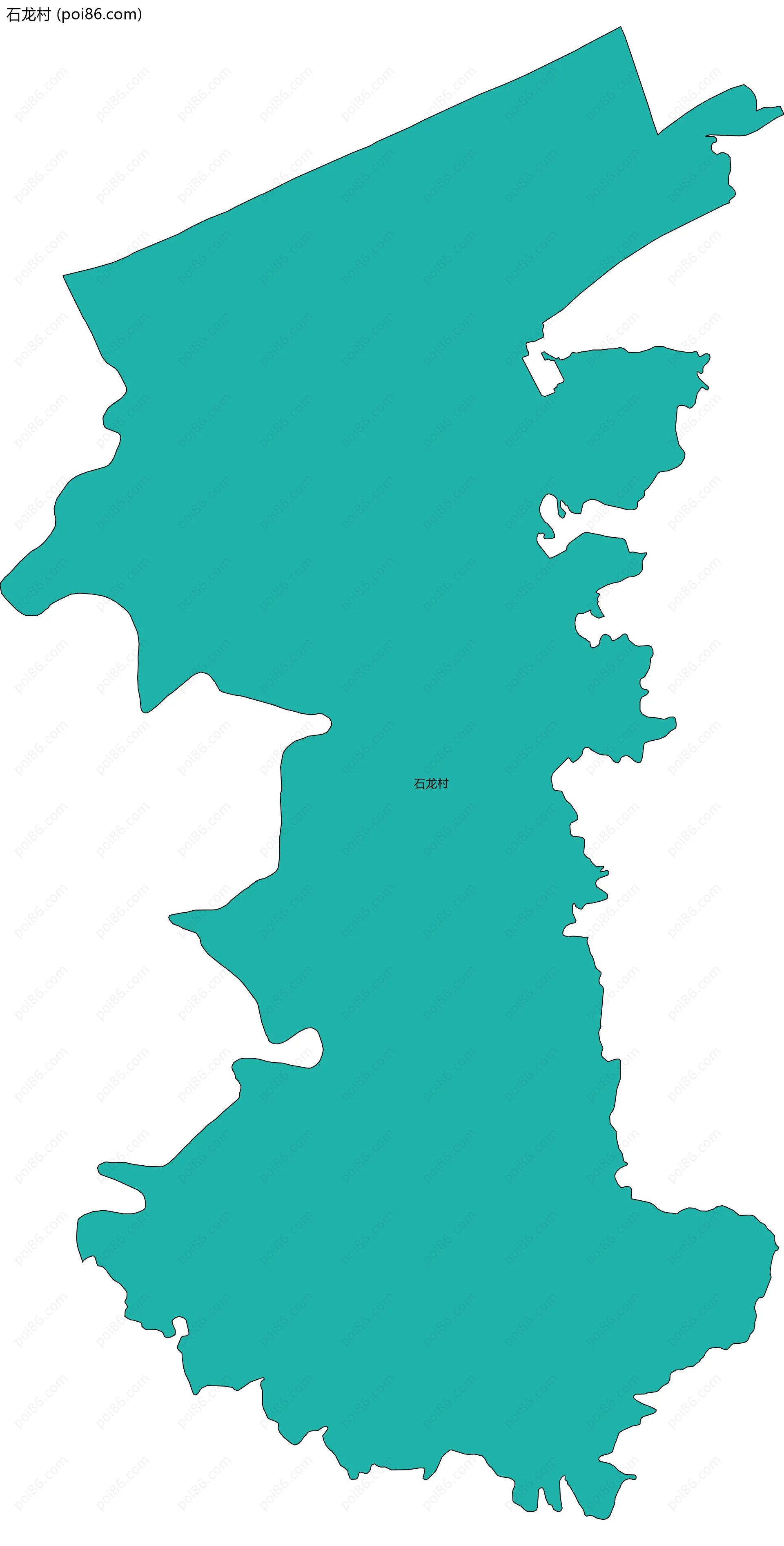 石龙村边界地图