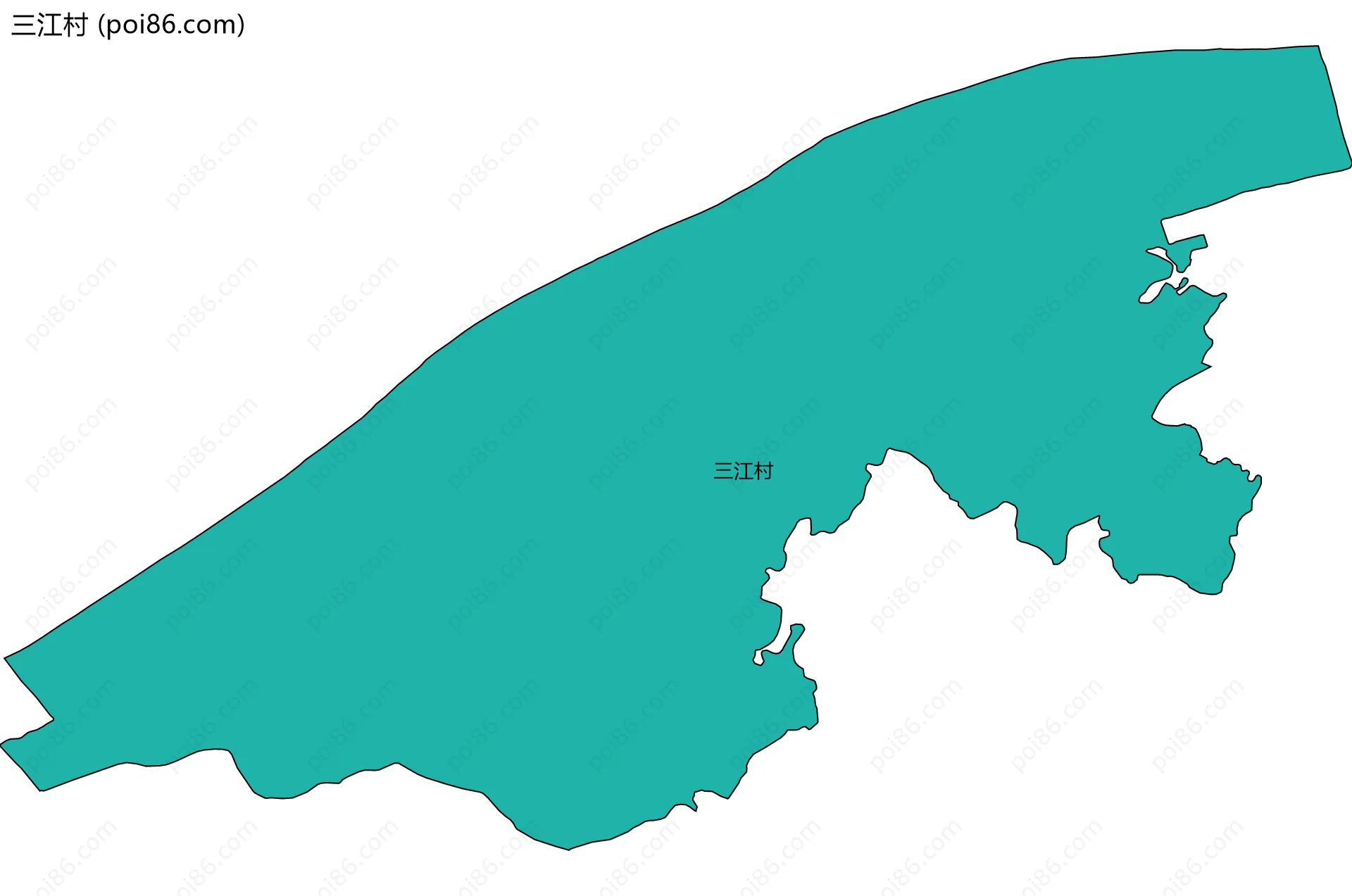 三江村边界地图