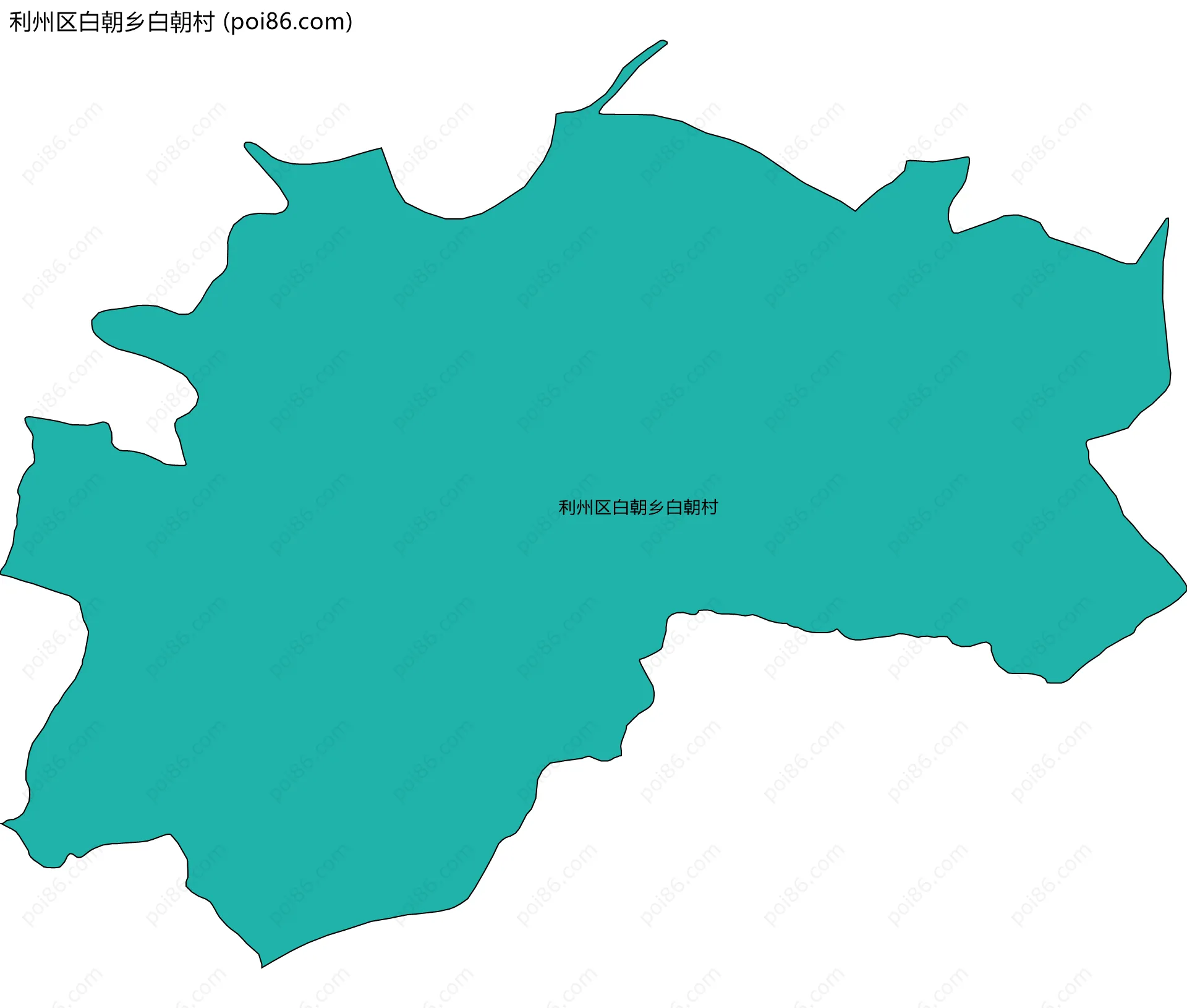 利州区白朝乡白朝村边界地图